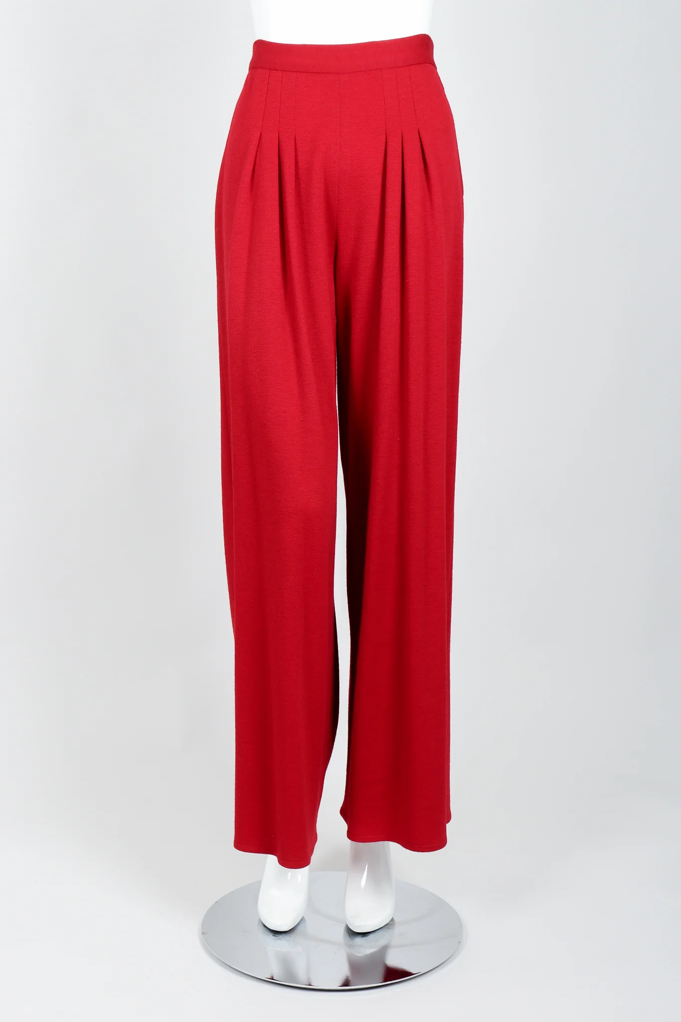 Red Knit Cape Coat & Pant Set - Image 15