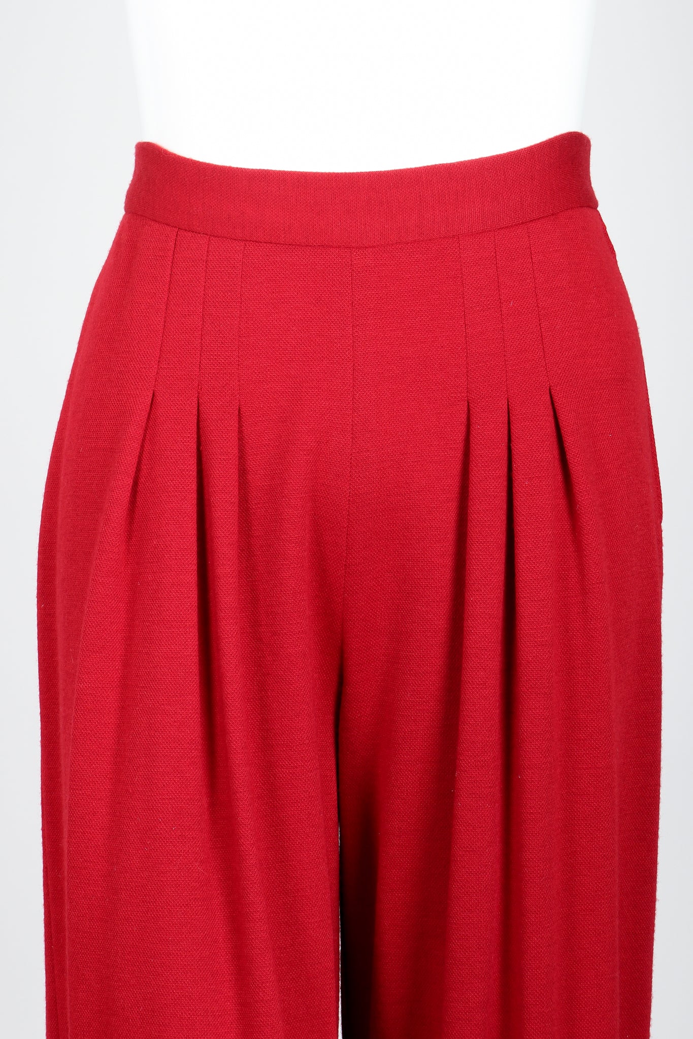 Red Knit Cape Coat & Pant Set - Image 18