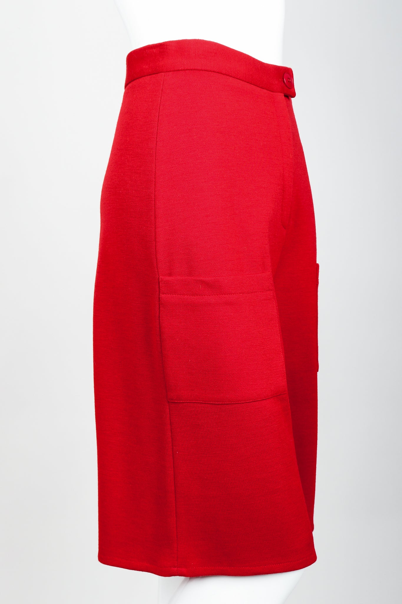 Red Knit Walking Shorts - Image 3