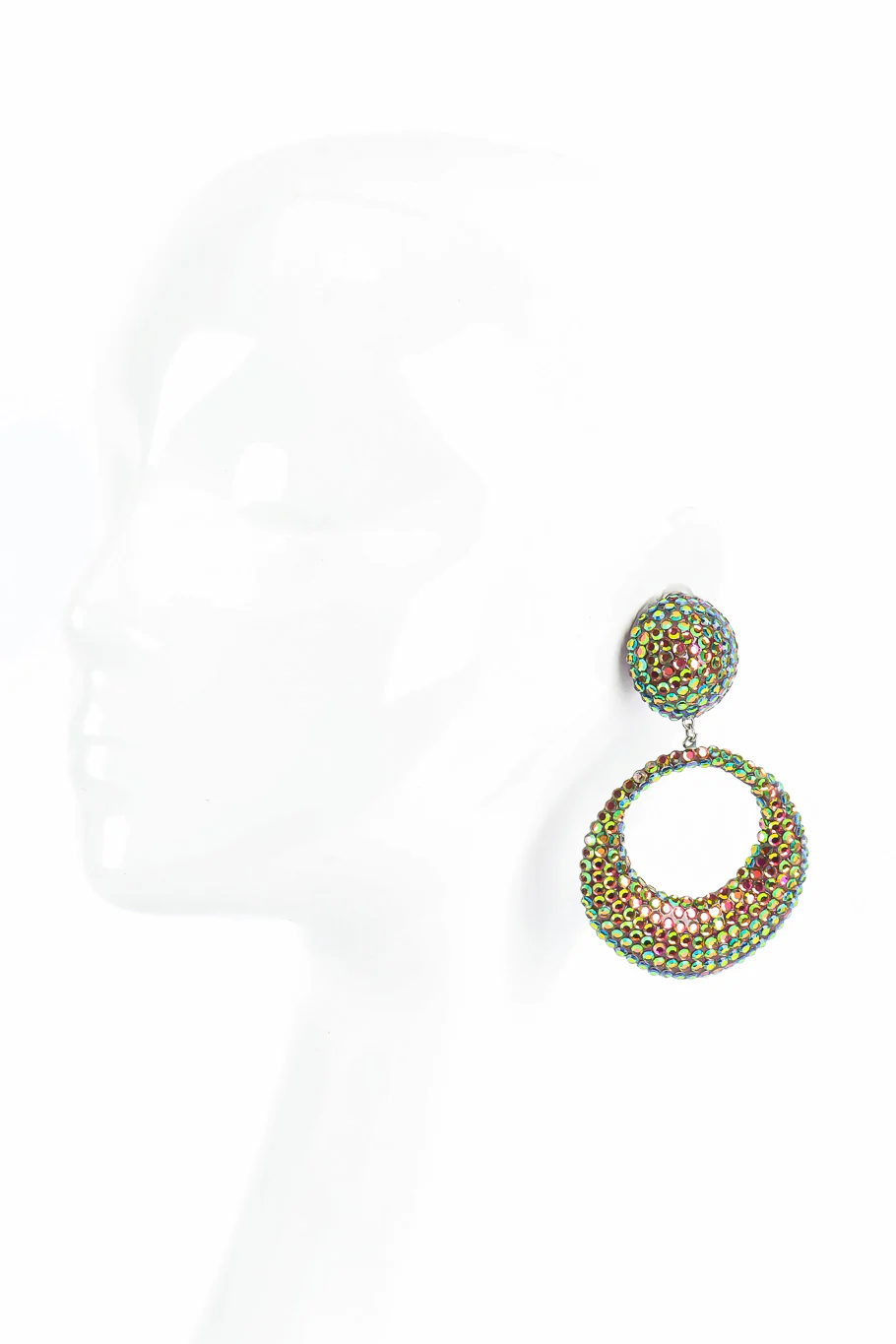 Reflective Hoop Drop Earrings - Image 3