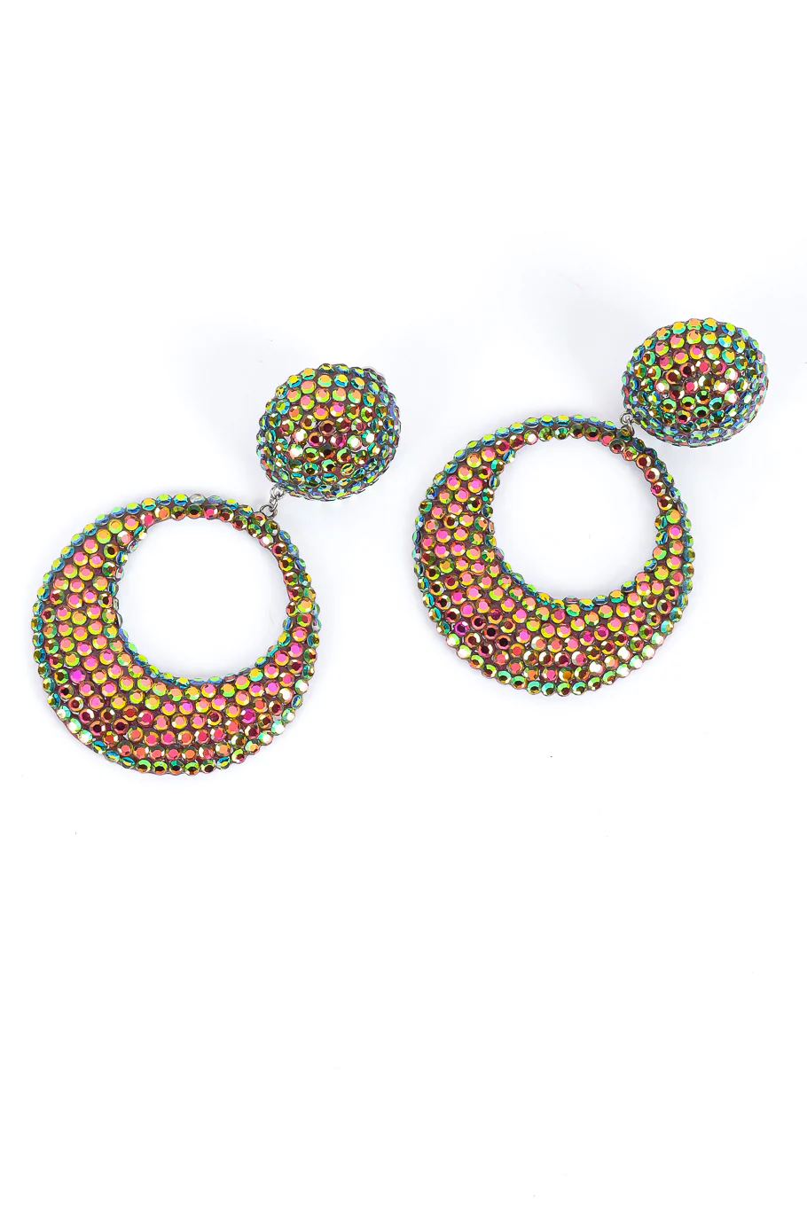 Reflective Hoop Drop Earrings - Image 4