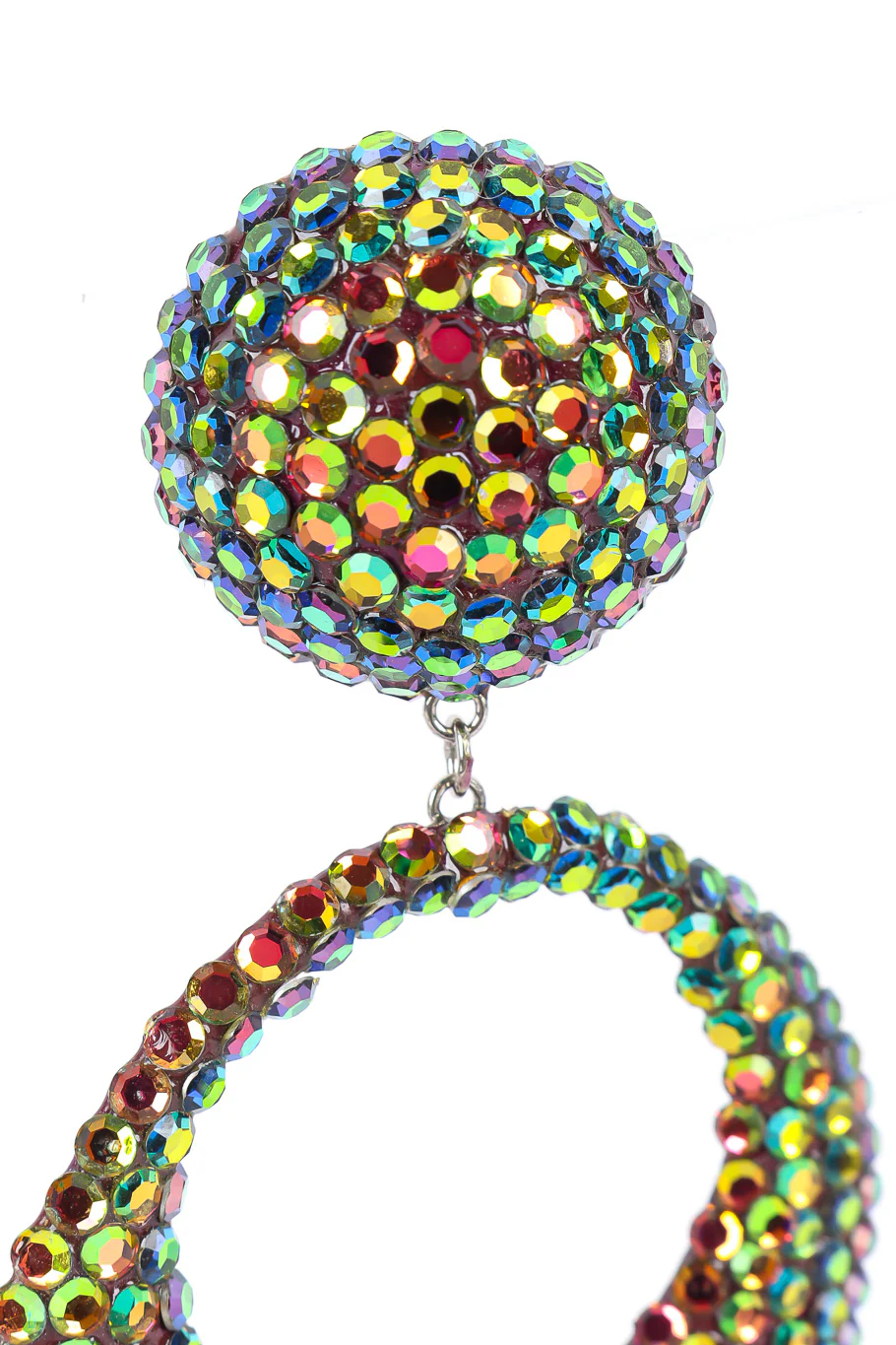 Reflective Hoop Drop Earrings - Image 5
