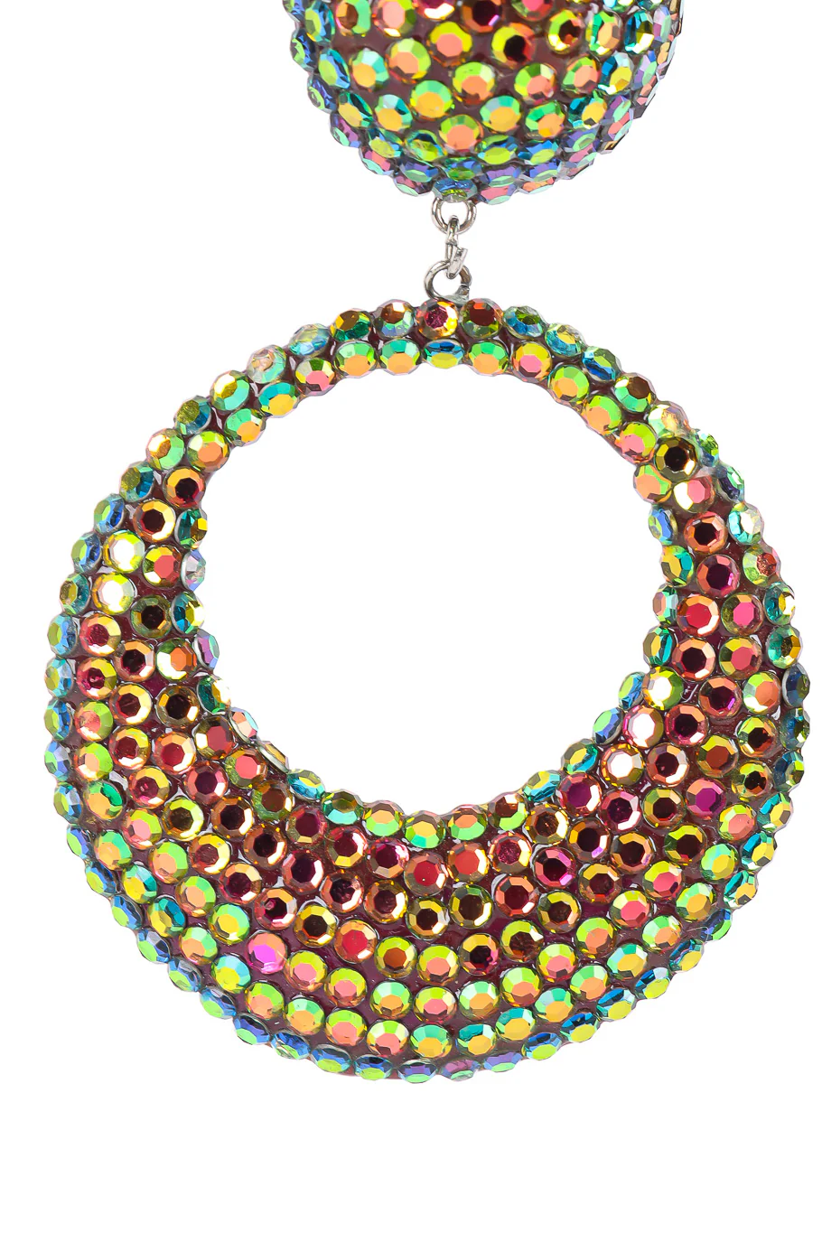 Reflective Hoop Drop Earrings - Image 6