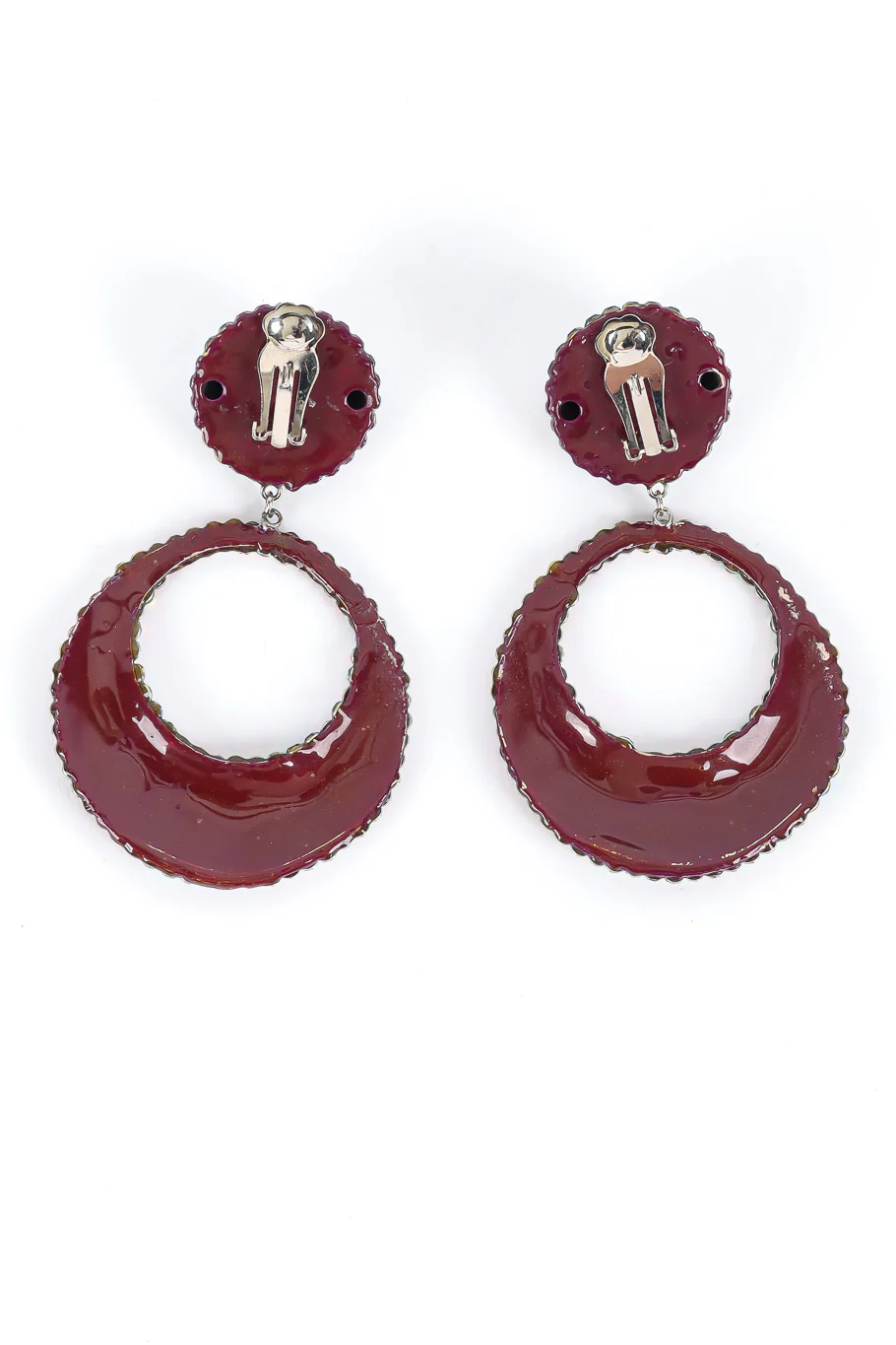 Reflective Hoop Drop Earrings - Image 7