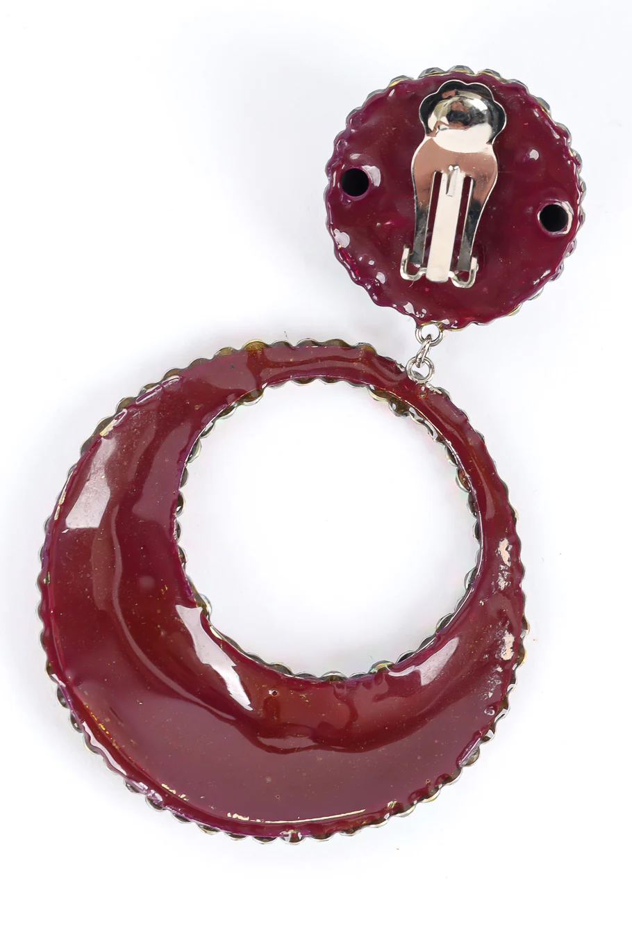 Reflective Hoop Drop Earrings - Image 8