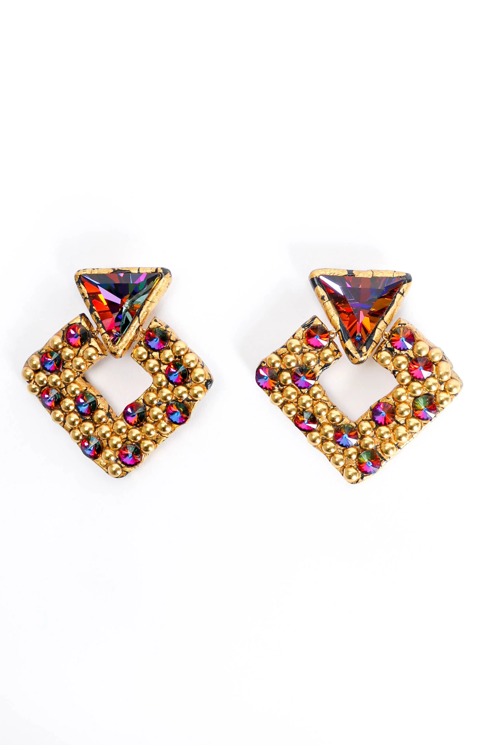 Regal Pyramid Drop Earrings - Image 3