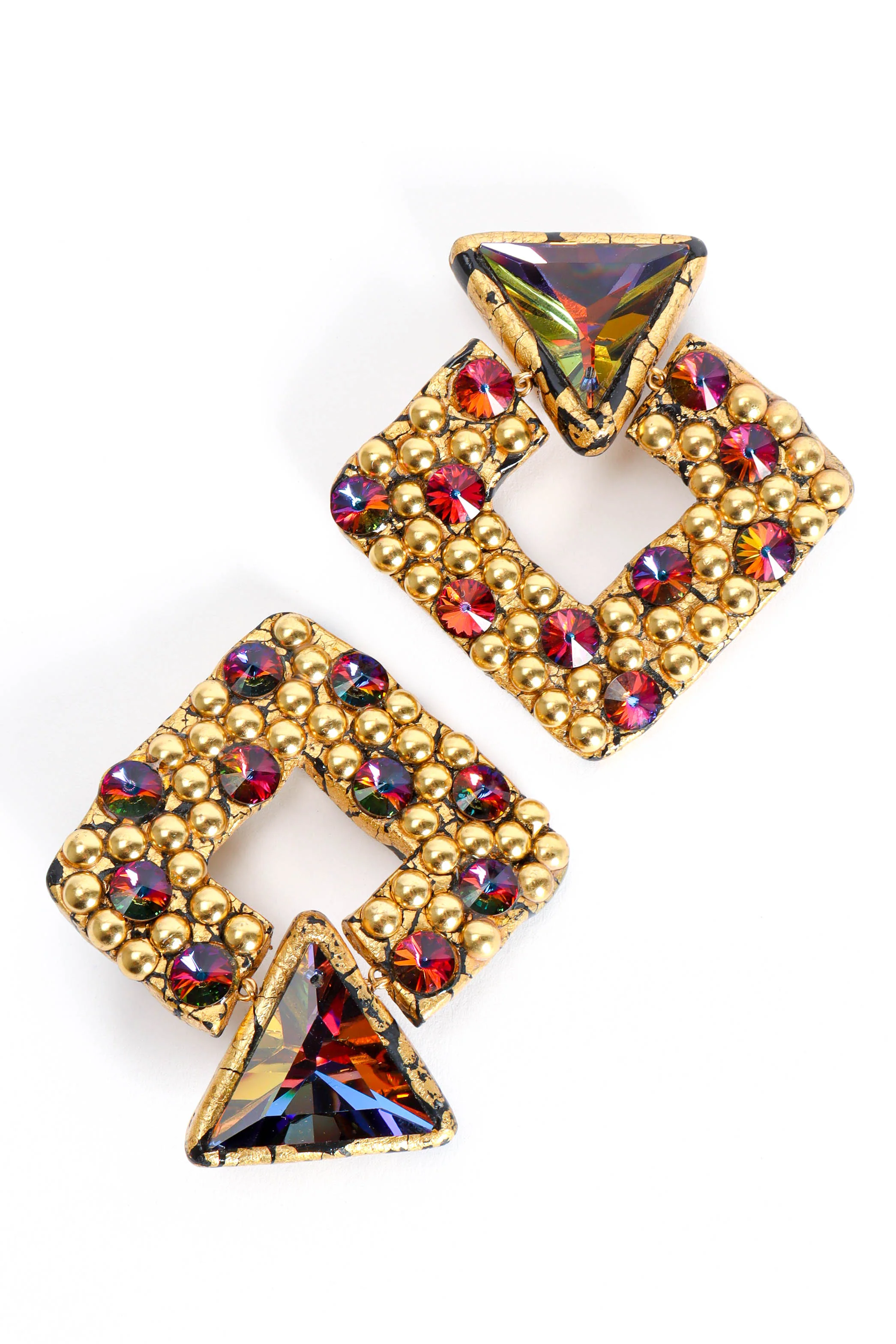 Regal Pyramid Drop Earrings - Image 4