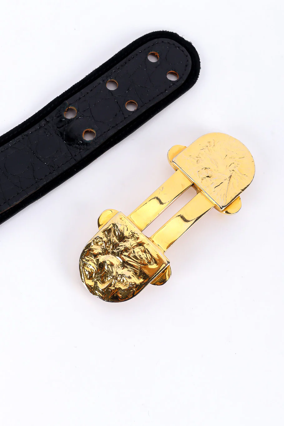 Reptile Leather Gold Hinge Belt - Image 4