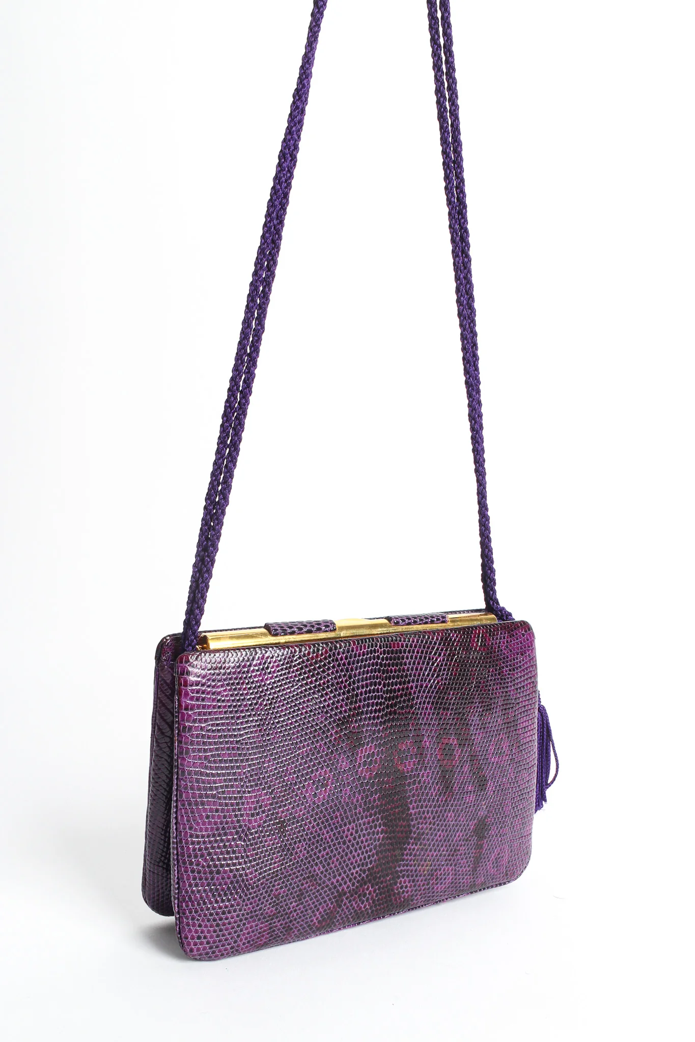 Reptile Leather Mini Clutch Bag - Image 5