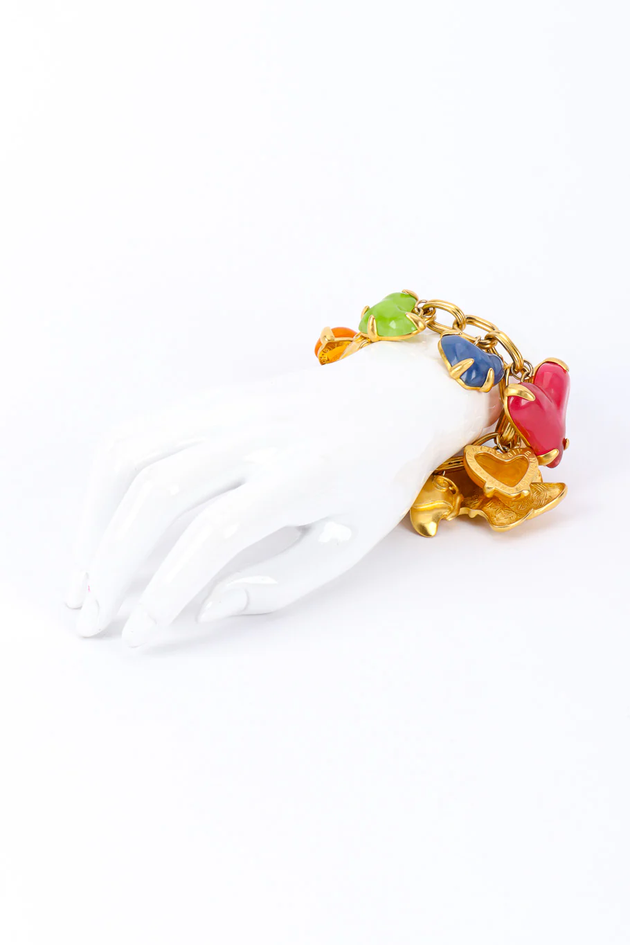 Resin Heart Butterfly Charm Bracelet
