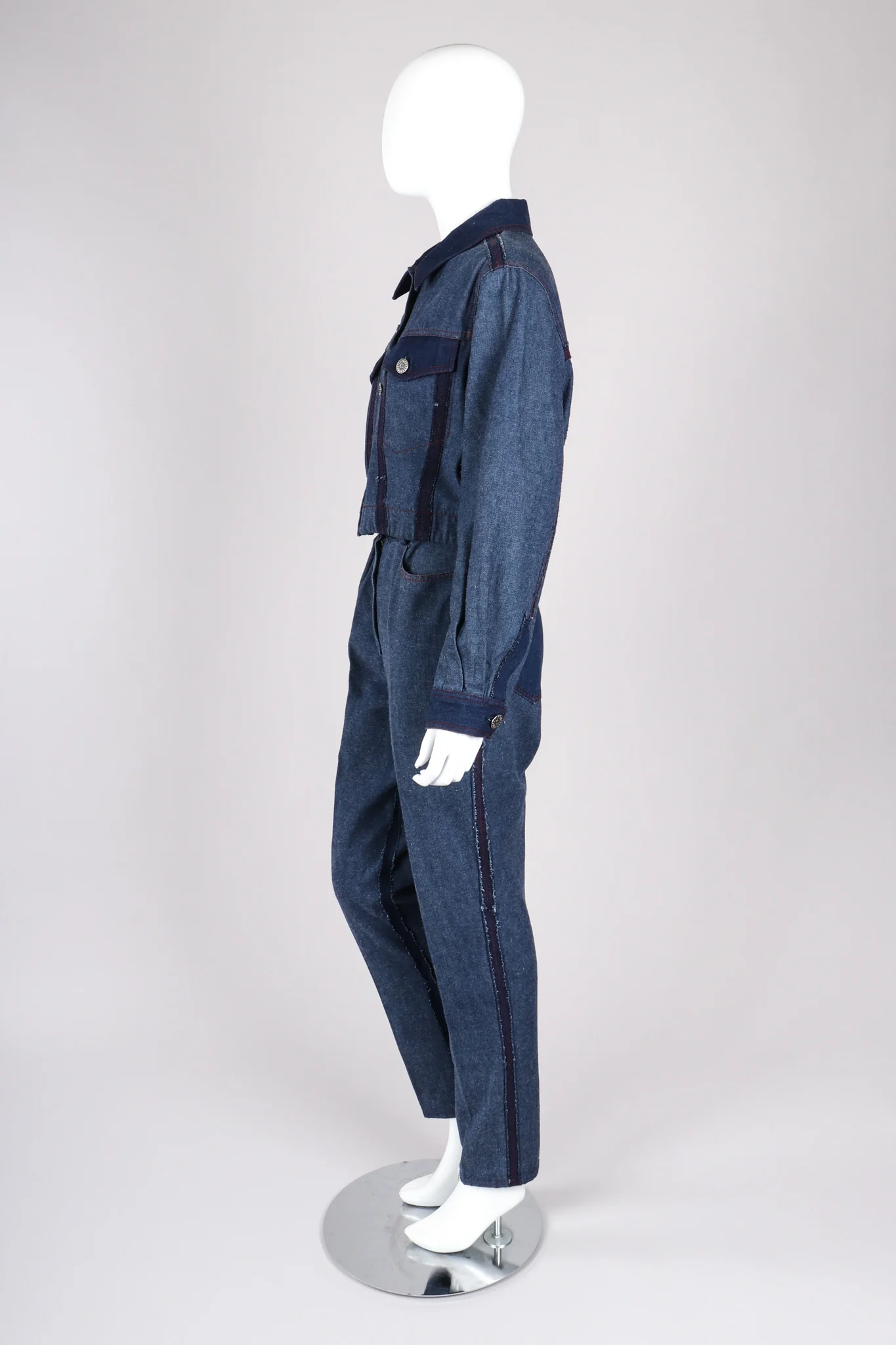 Reverse Denim Jacket & Pant Set - Image 4