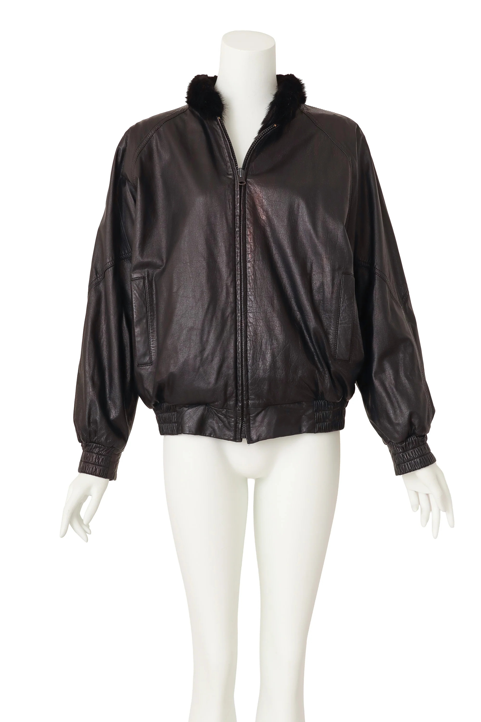 Reversible Fur & Leather Jacket - Image 2