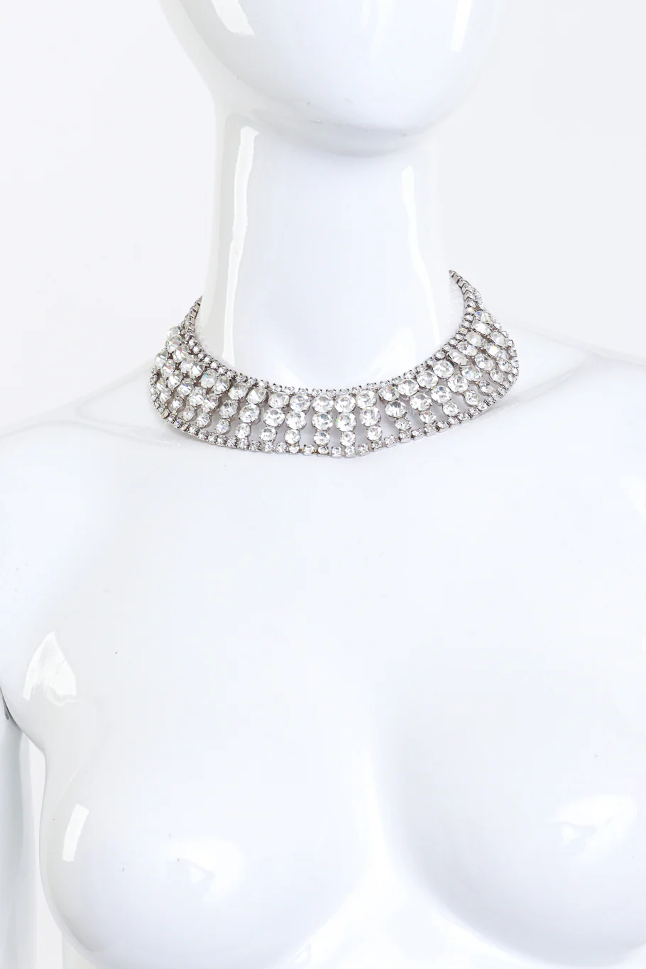 Rhinestone Bib Collar Necklace I - Image 3