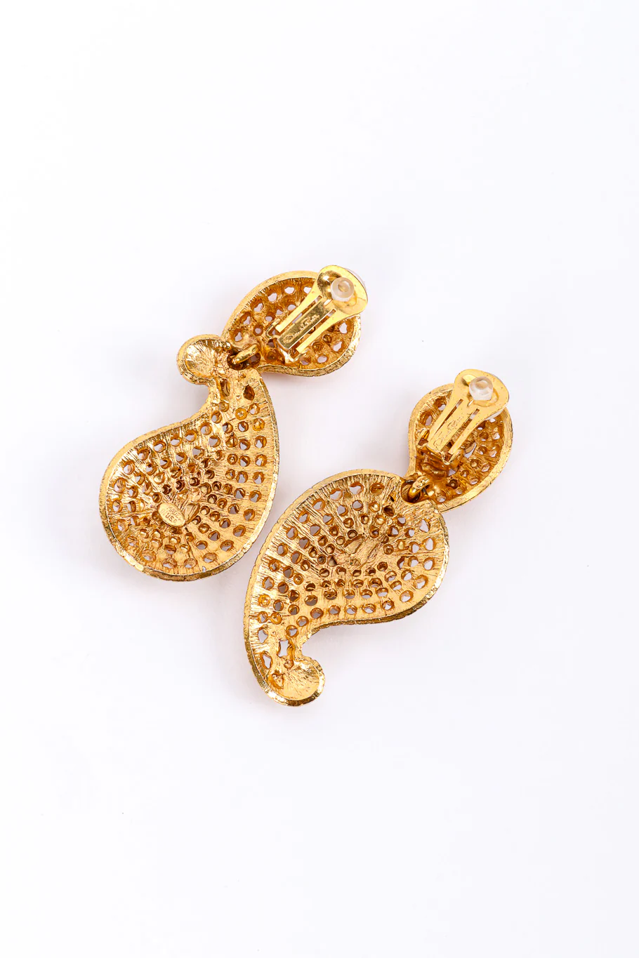 Rhinestone Boteh Drop Earrings - Image 5