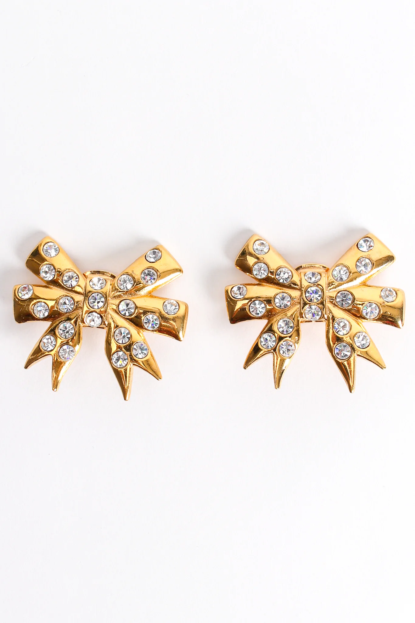 Rhinestone Bow Earrings - Image 5