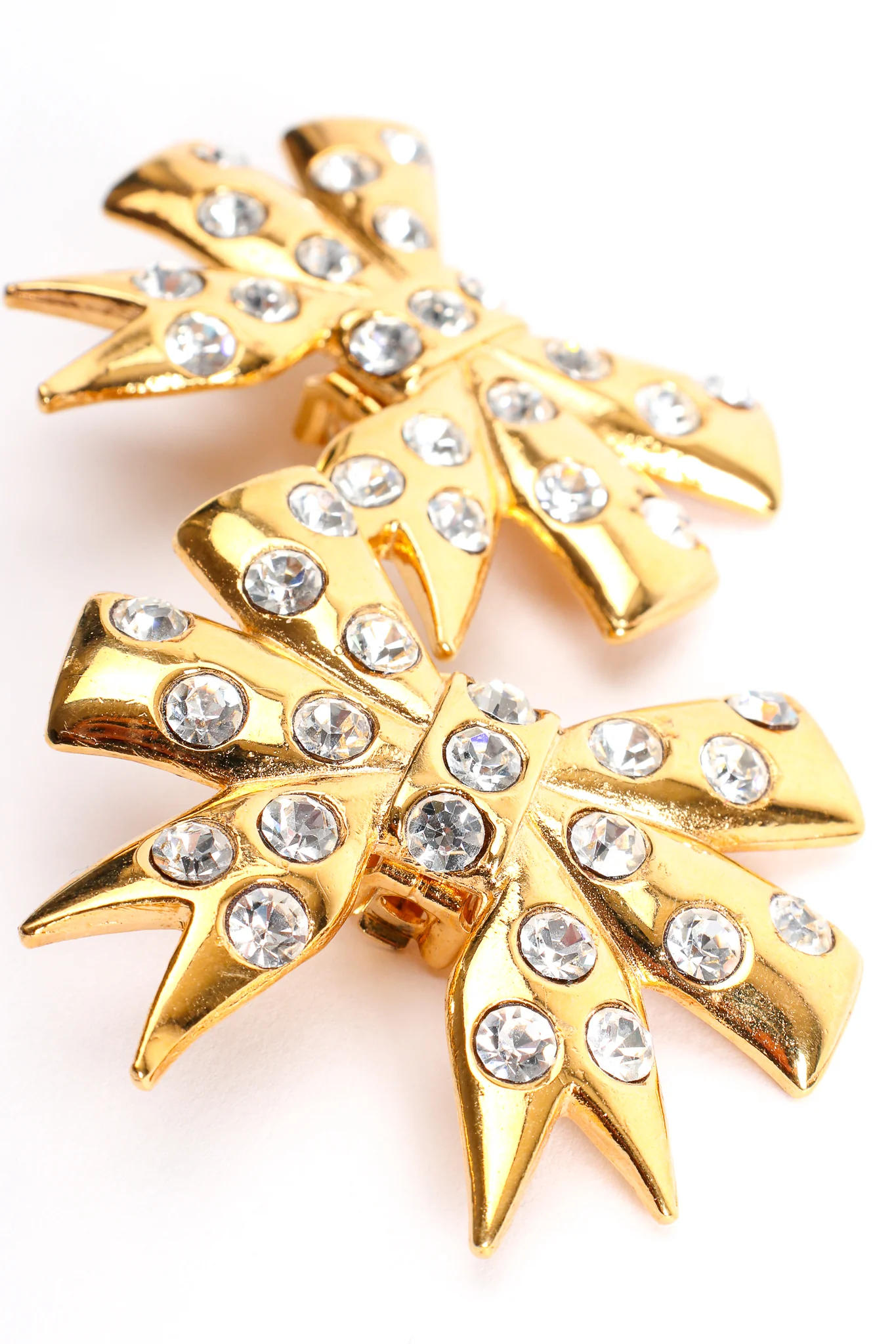 Rhinestone Bow Earrings - Image 7