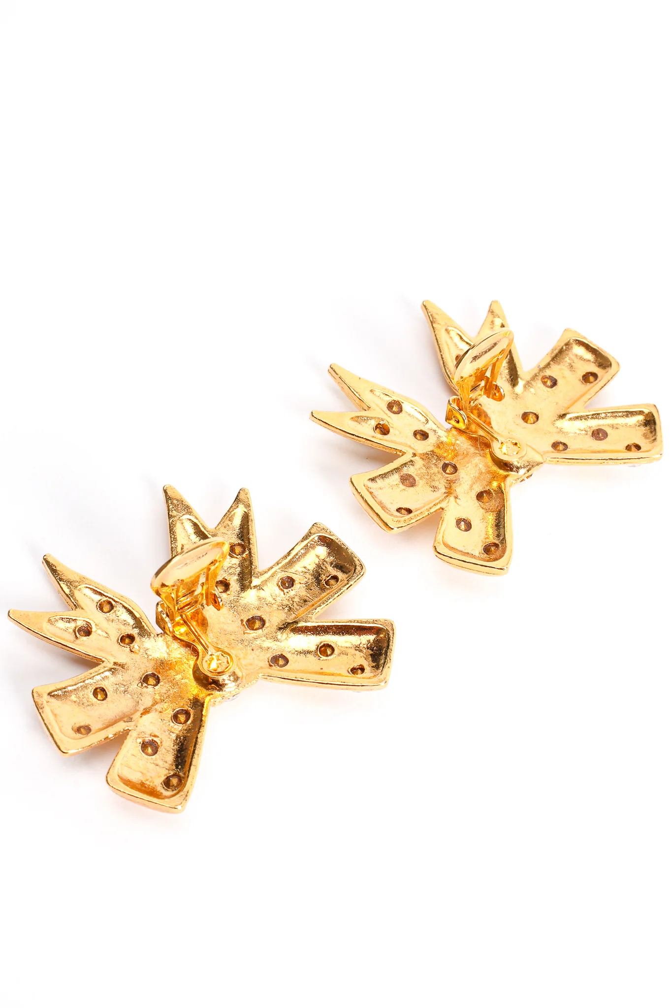 Rhinestone Bow Earrings - Image 9