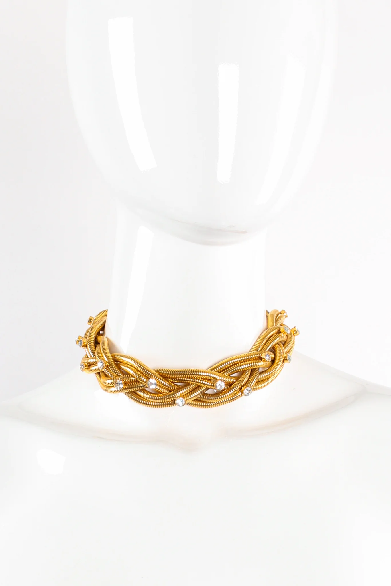 Rhinestone Braid Choker Collar - Image 2
