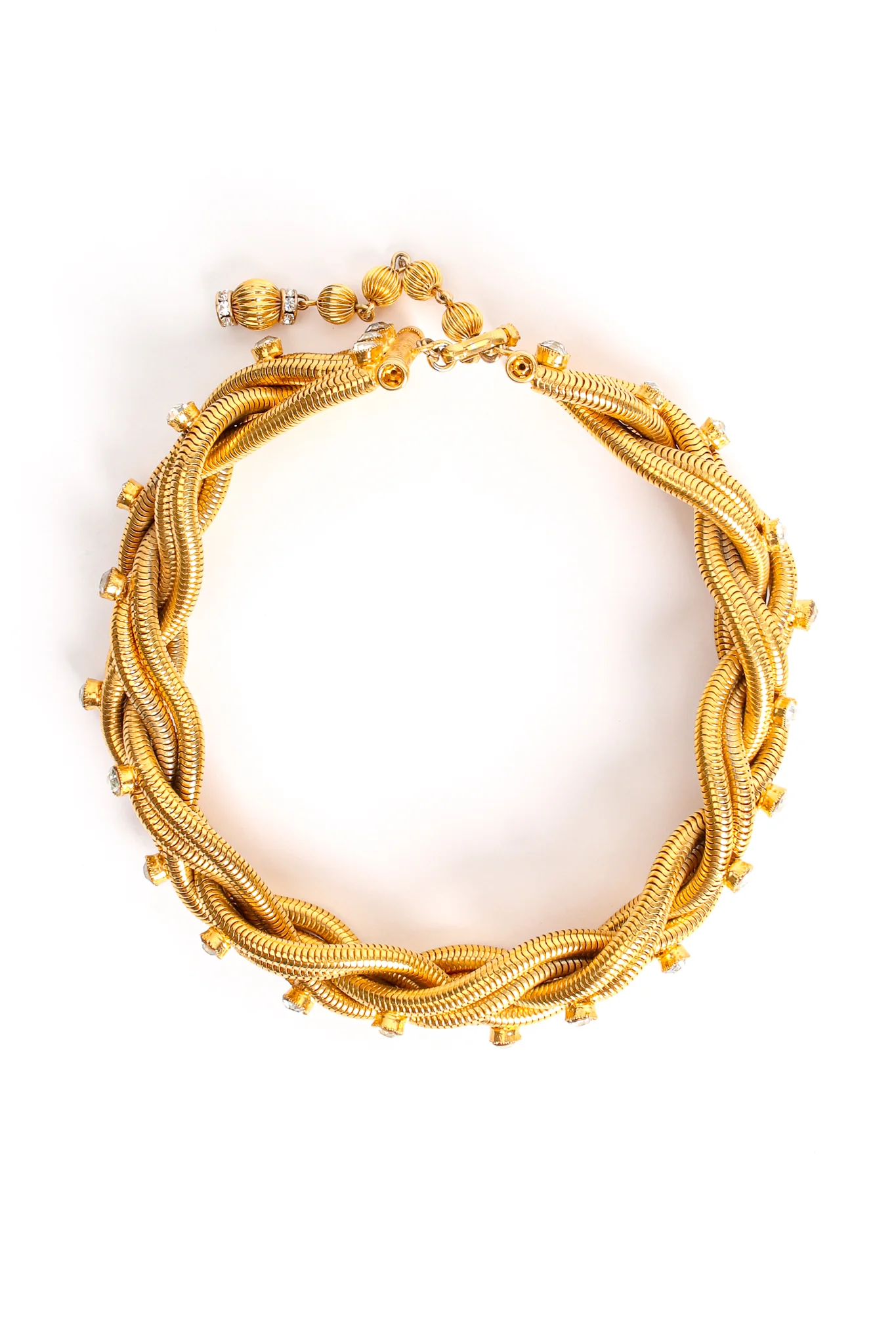 Rhinestone Braid Choker Collar - Image 3
