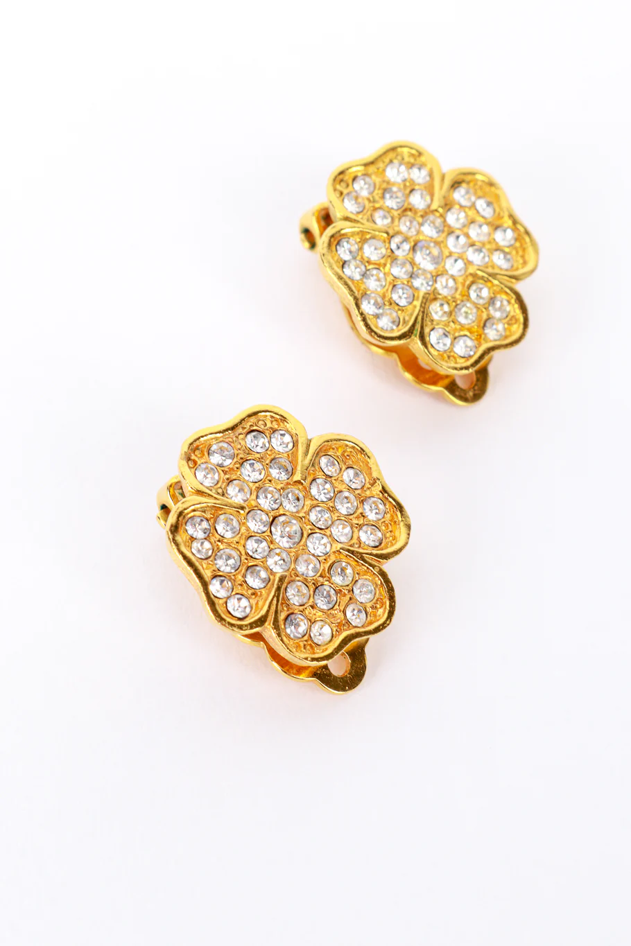 Rhinestone Clover Earrings - Image 4