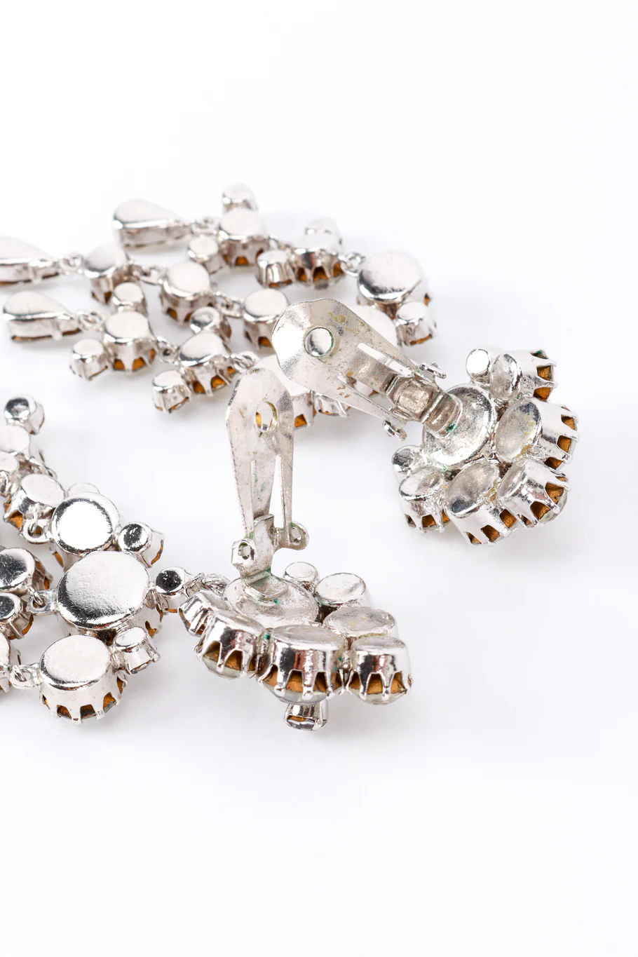 Rhinestone Cluster Waterfall Earrings - Image 6