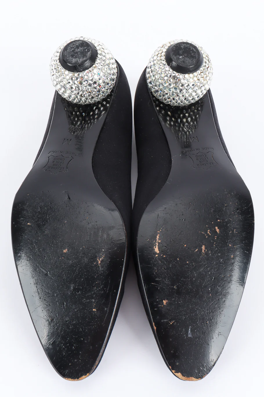 Rhinestone Disco Ball Satin Heels - Image 6