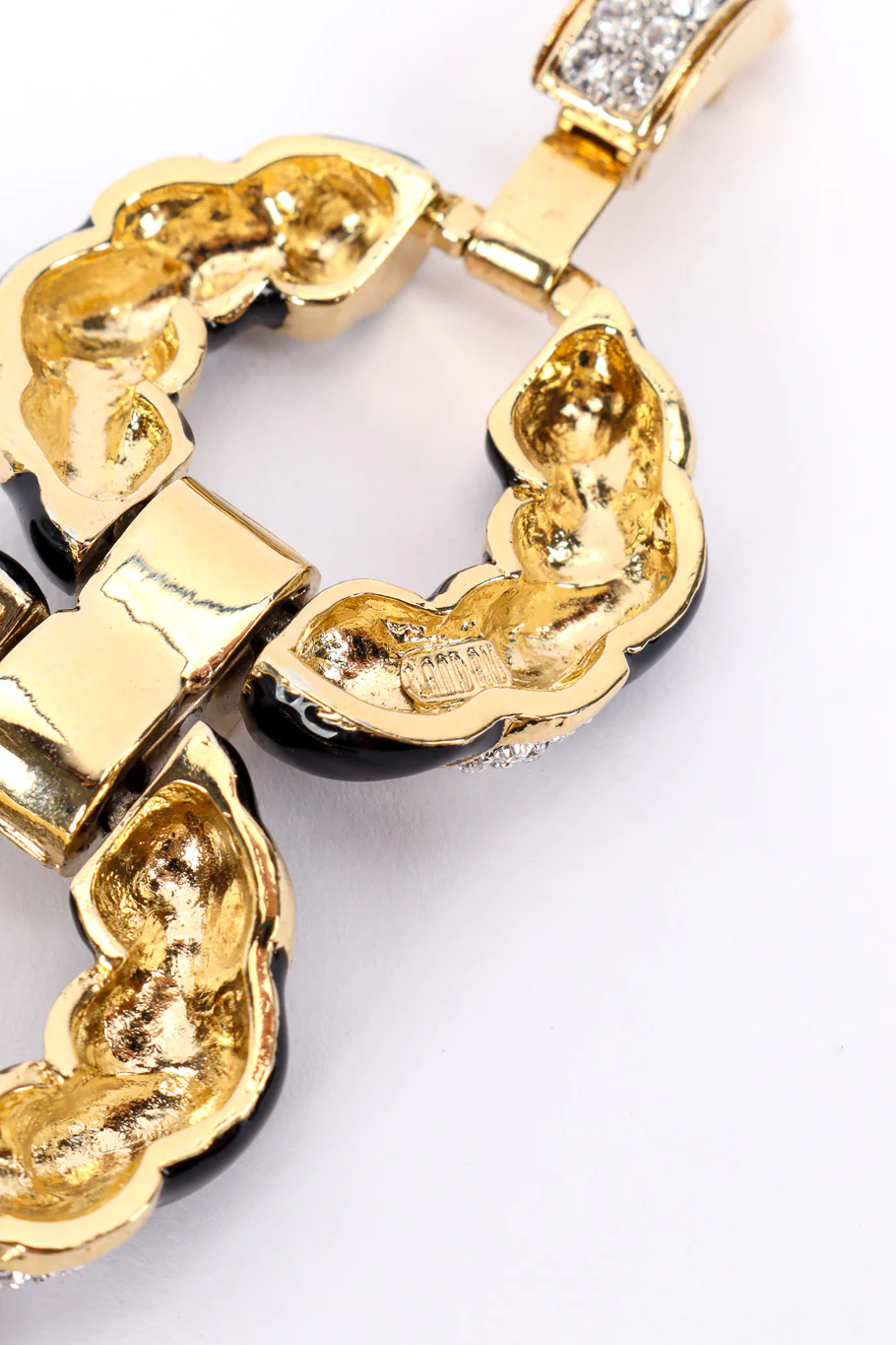 Rhinestone Enamel Oval Link Bracelet - Image 5