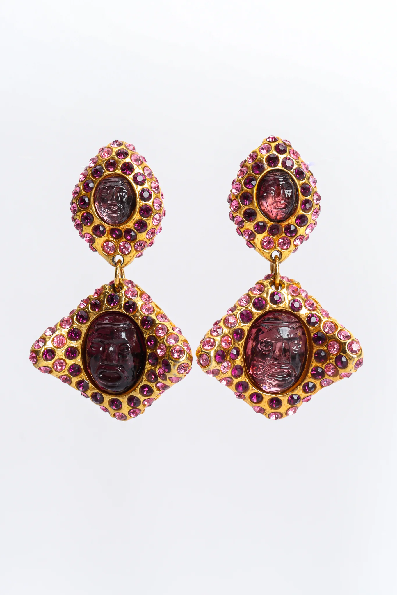Rhinestone Face Earrings - Image 3