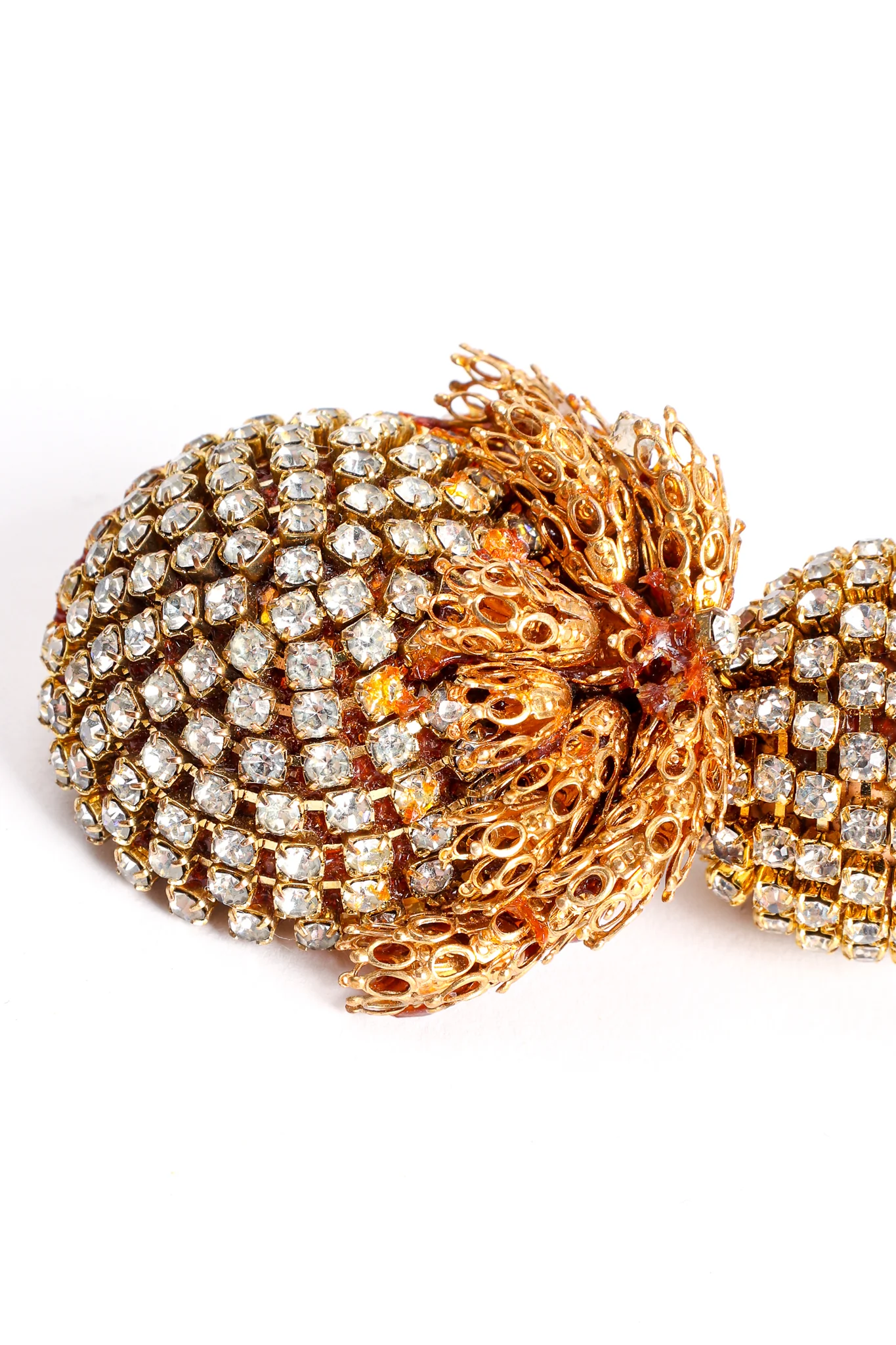 Rhinestone Filigree Ball Drop Earrings - Image 6