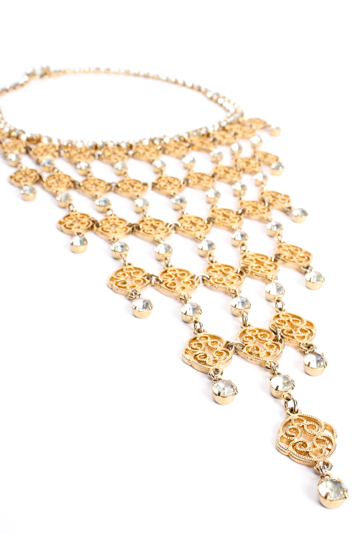 Rhinestone Filigree Bib Choker - Image 6