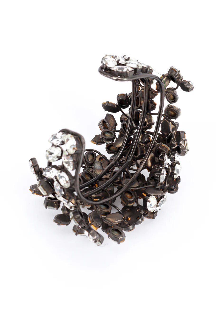 Rhinestone Floral Cuff Bracelet - Image 6