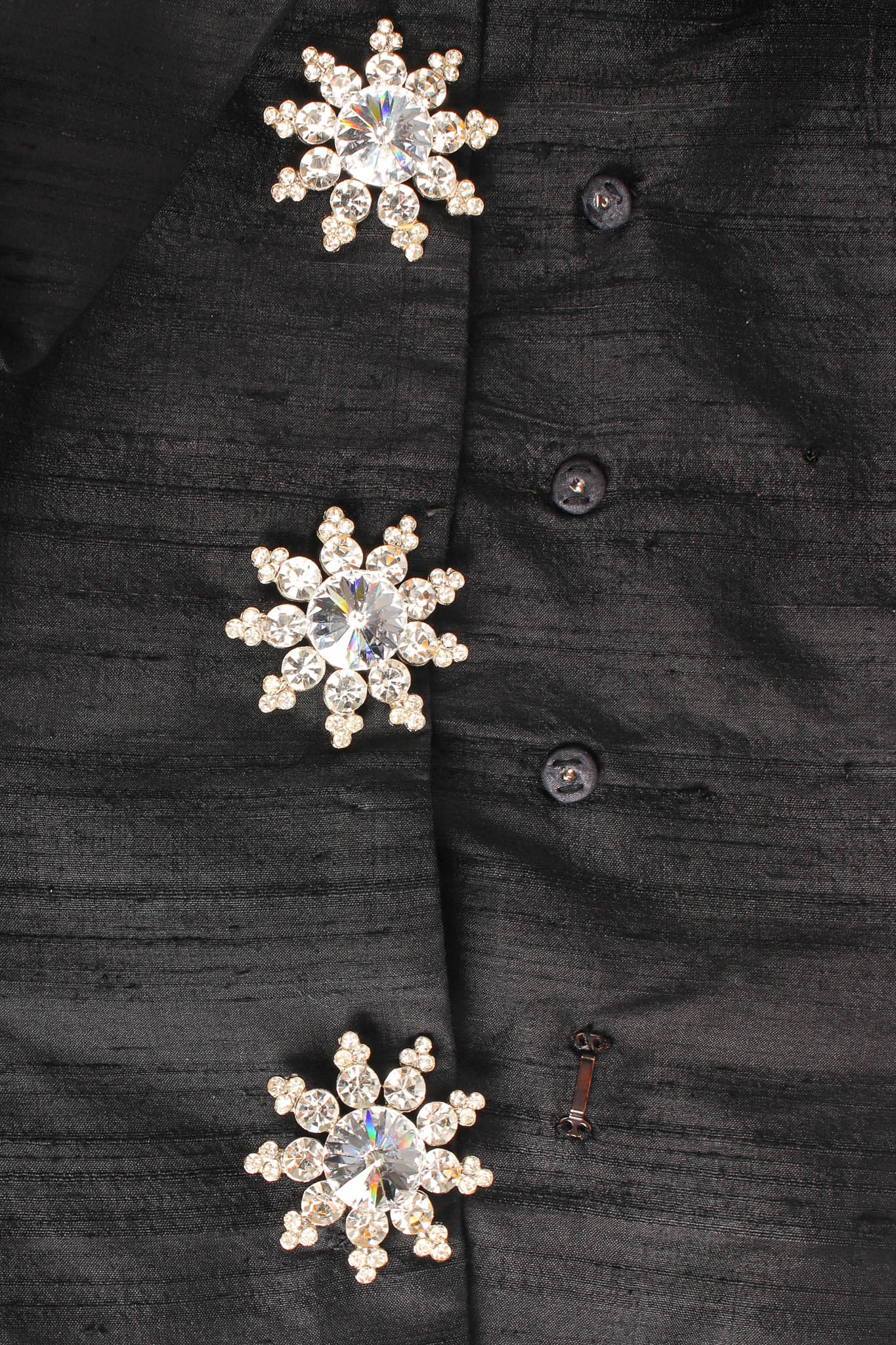 Rhinestone Floral Silk Jacket & Skirt Set - Image 12