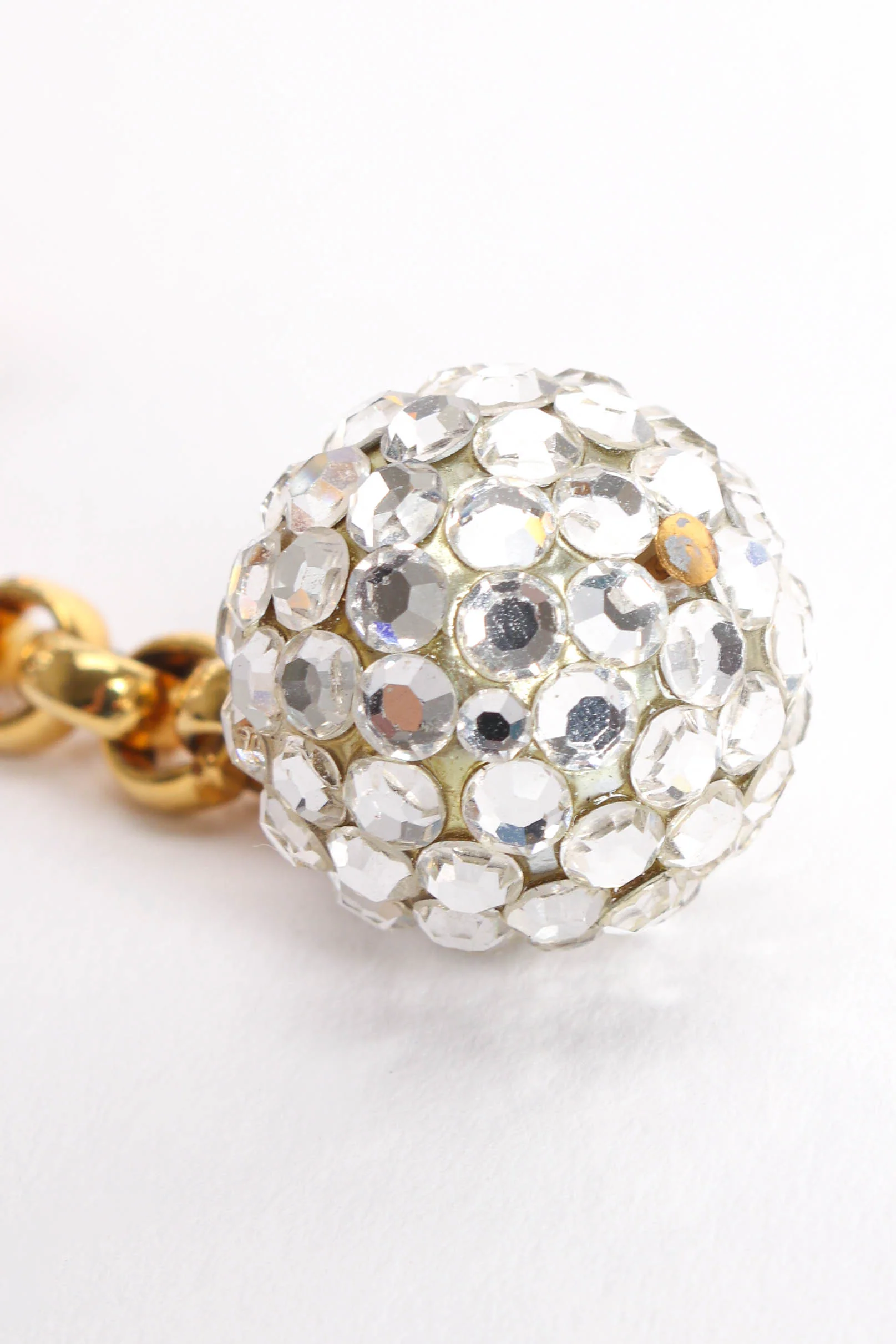 Rhinestone Flower Ball Drop Earrings - Image 6
