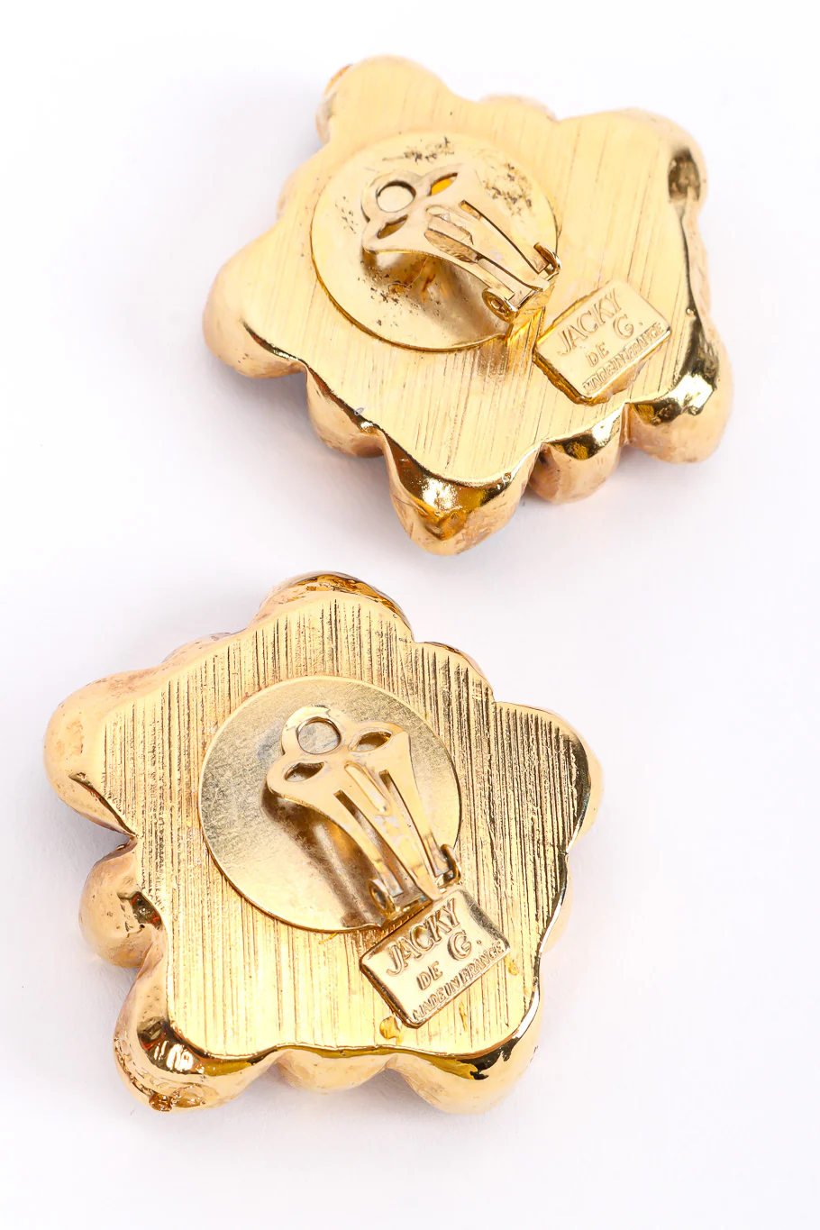 Rhinestone Flower Earrings - Image 4