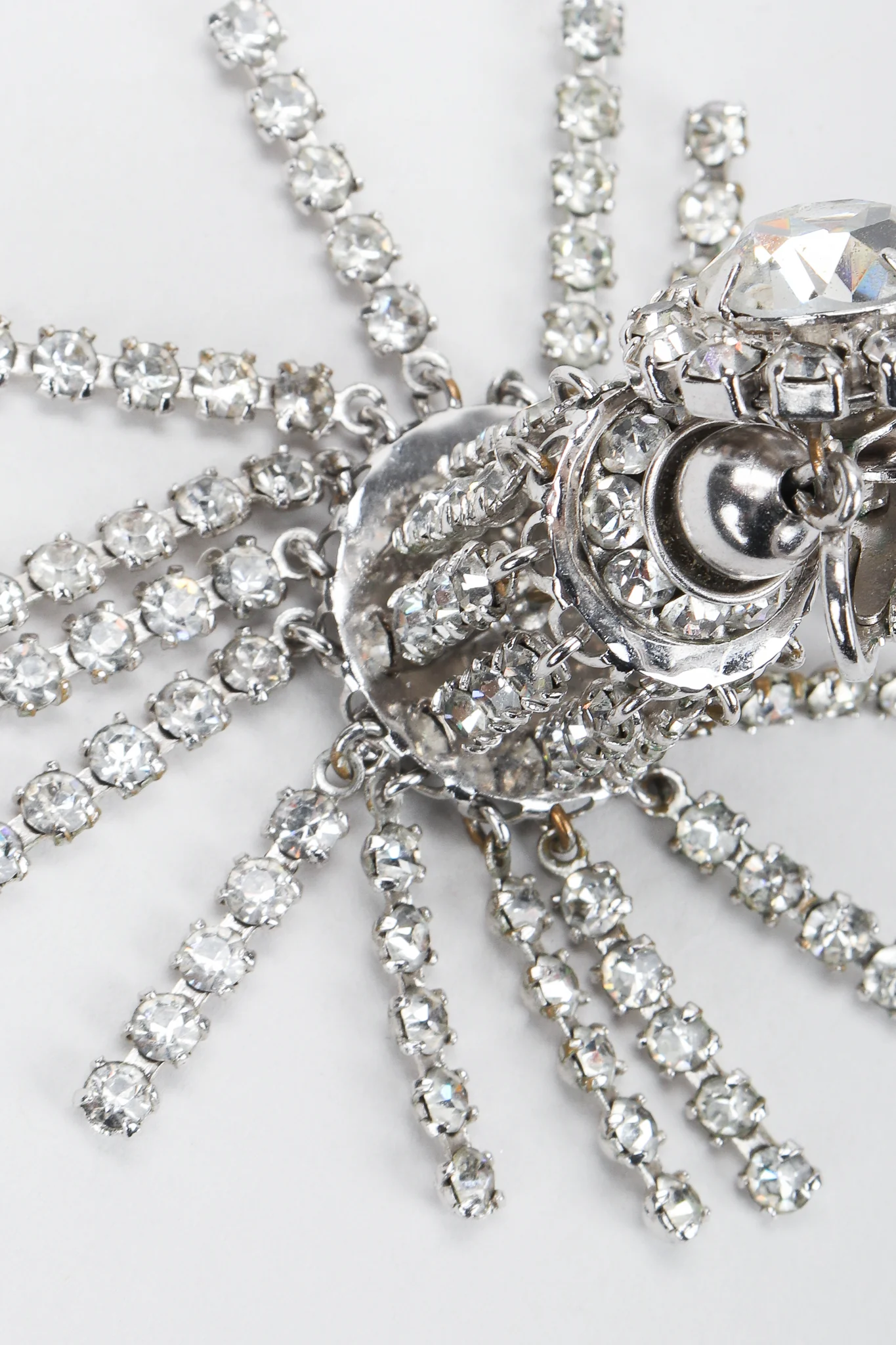 Rhinestone Fringe Chandelier Earrings - Image 4