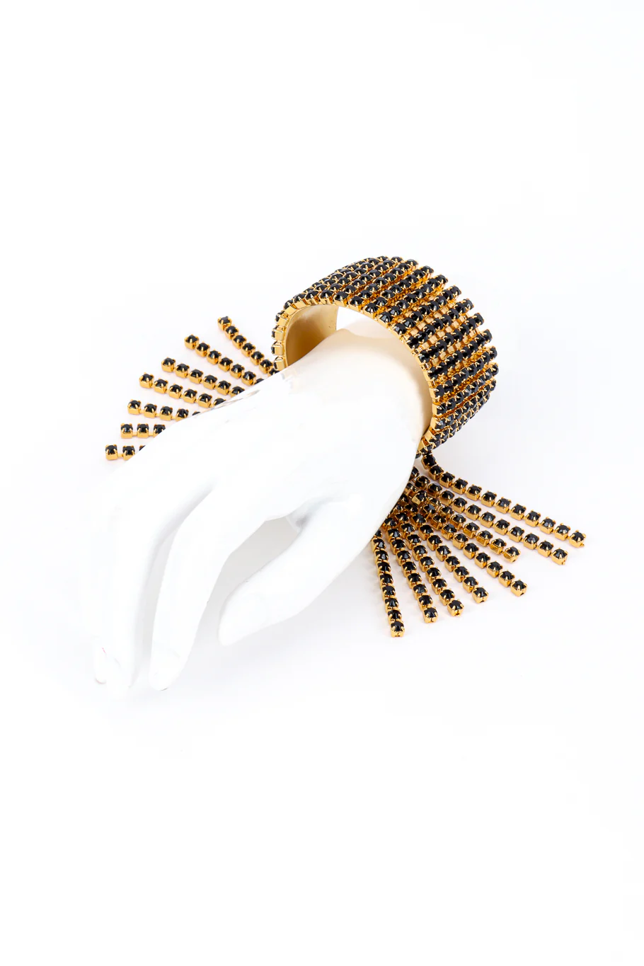 Rhinestone Fringe Cuff Bracelet - Image 2