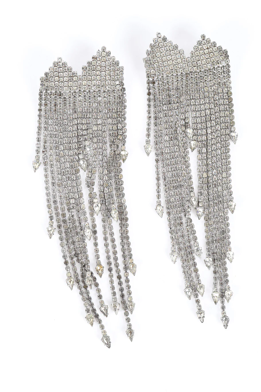 Rhinestone Fringe Cuff Earrings - Image 4