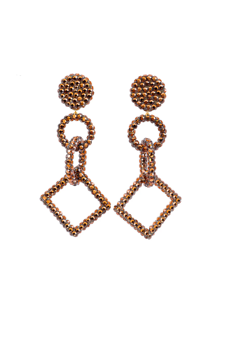 Rhinestone Geometric Earrings