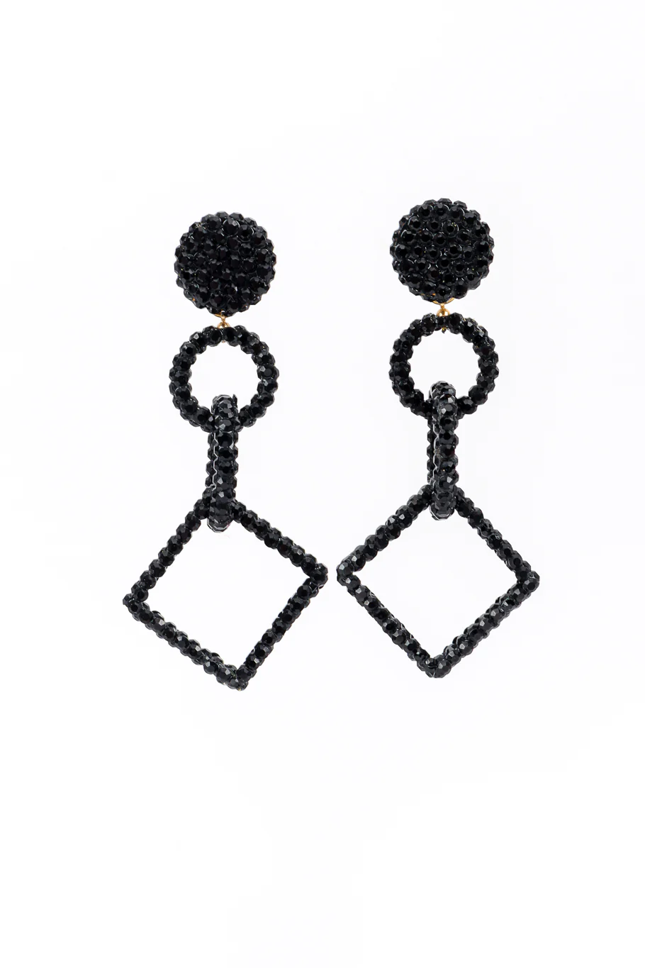 Rhinestone Geometric Earrings II