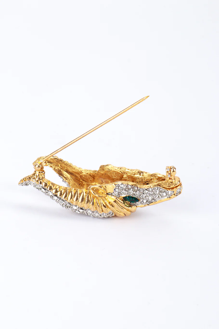 Rhinestone Goats Head Brooch - Image 6