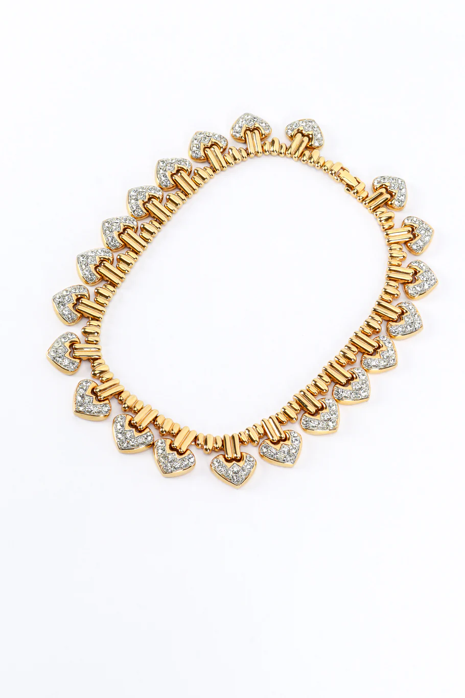 Rhinestone Heart Collar Necklace