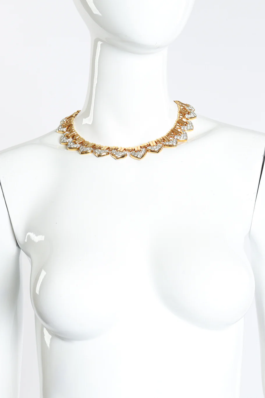 Rhinestone Heart Collar Necklace - Image 2