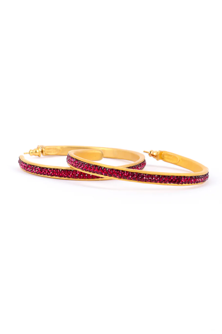 Rhinestone Hoop Earrings - Image 3