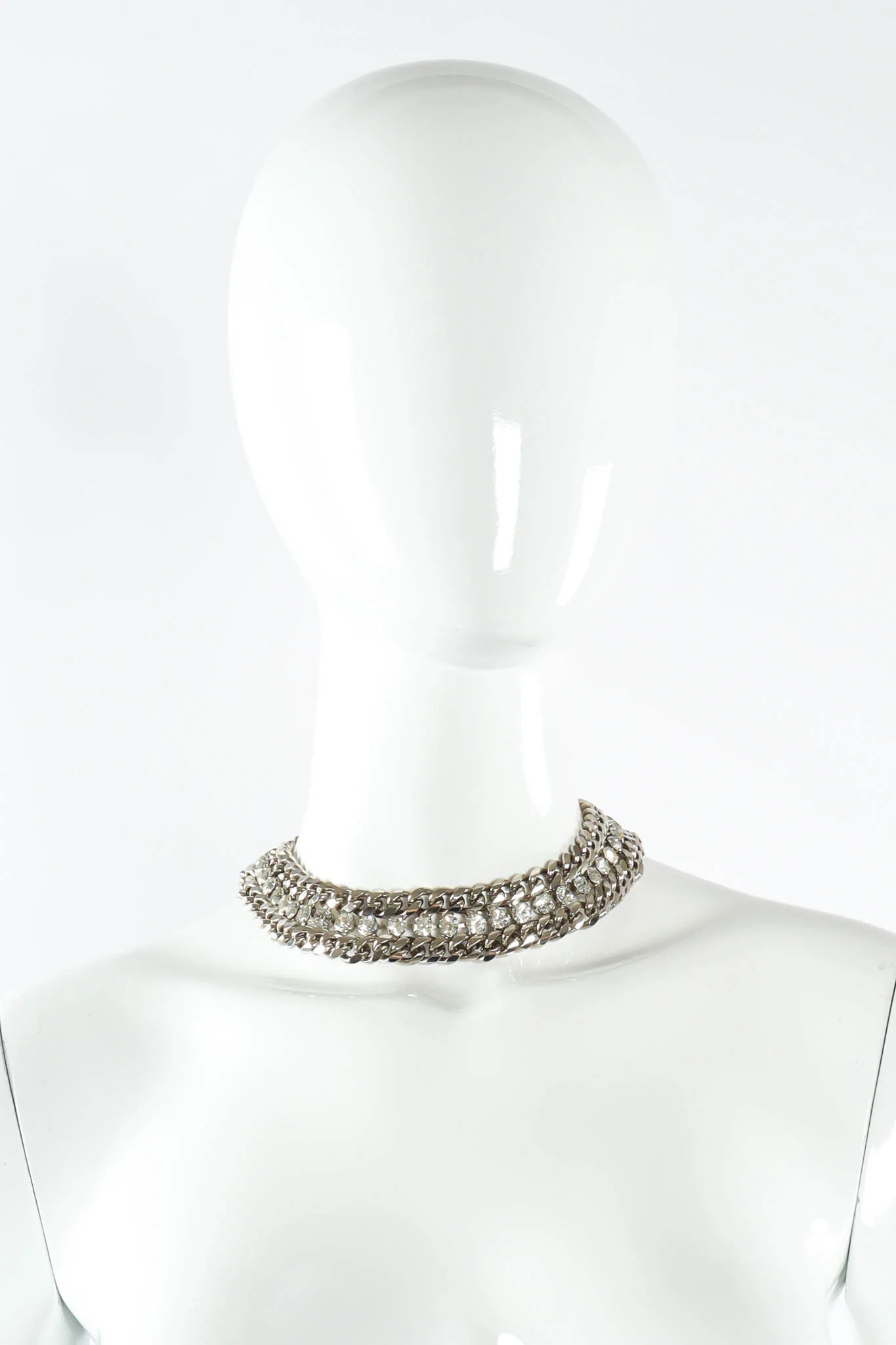 Rhinestone Link Collar Necklace - Image 2