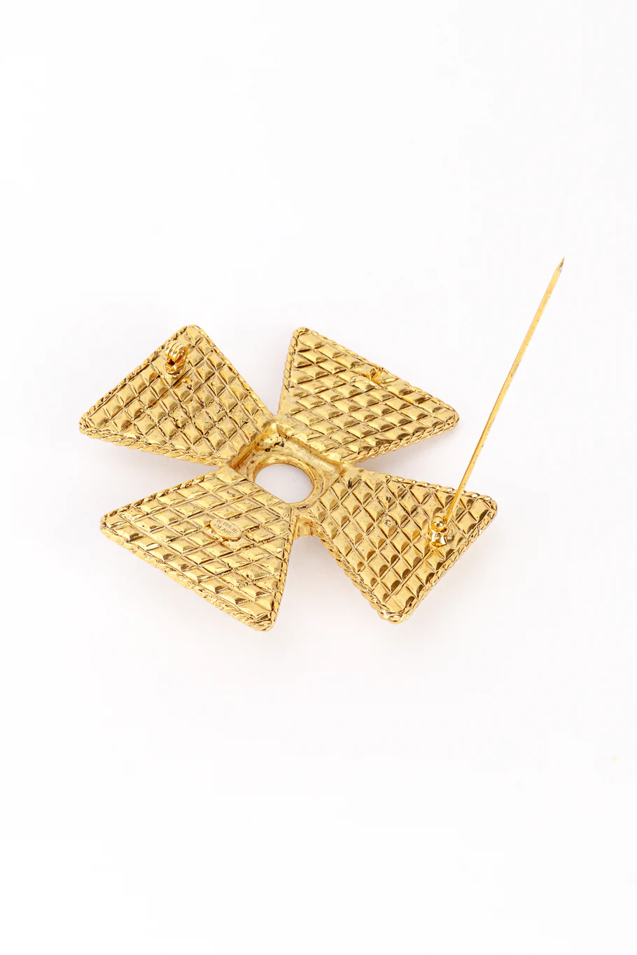 Rhinestone Maltese Cross Brooch - Image 4