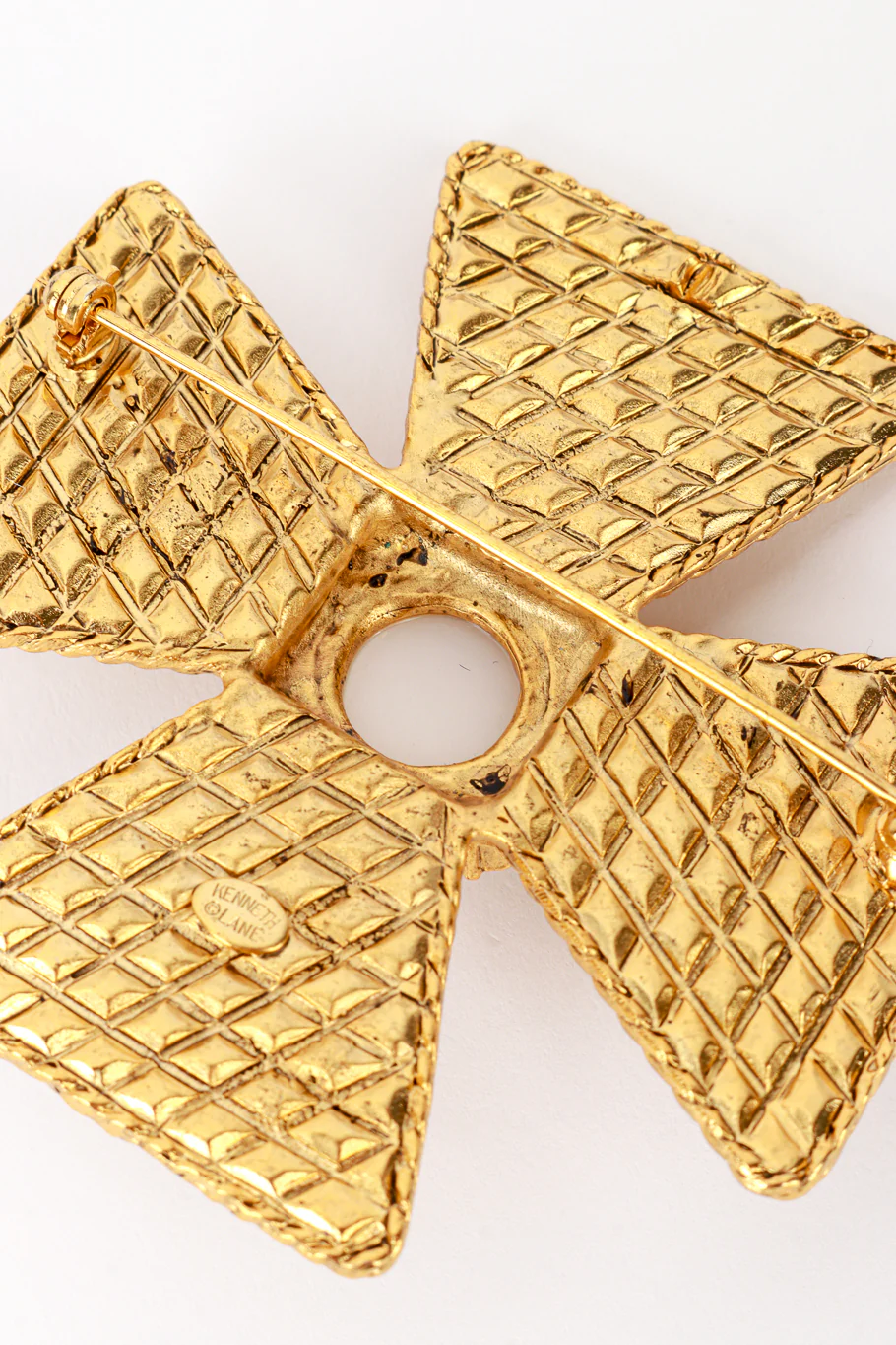 Rhinestone Maltese Cross Brooch - Image 5