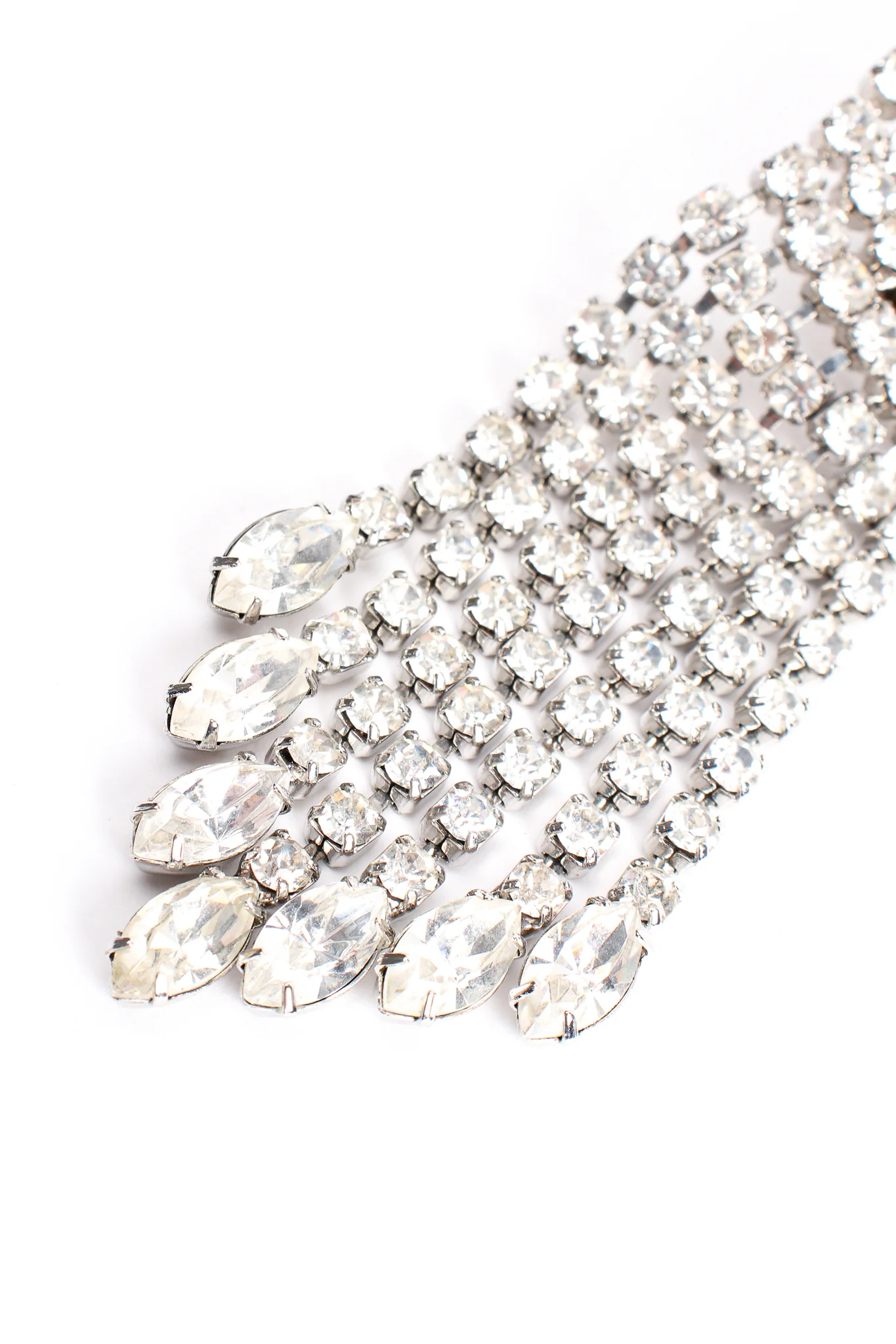 Rhinestone Marquise Fringe Earrings - Image 8