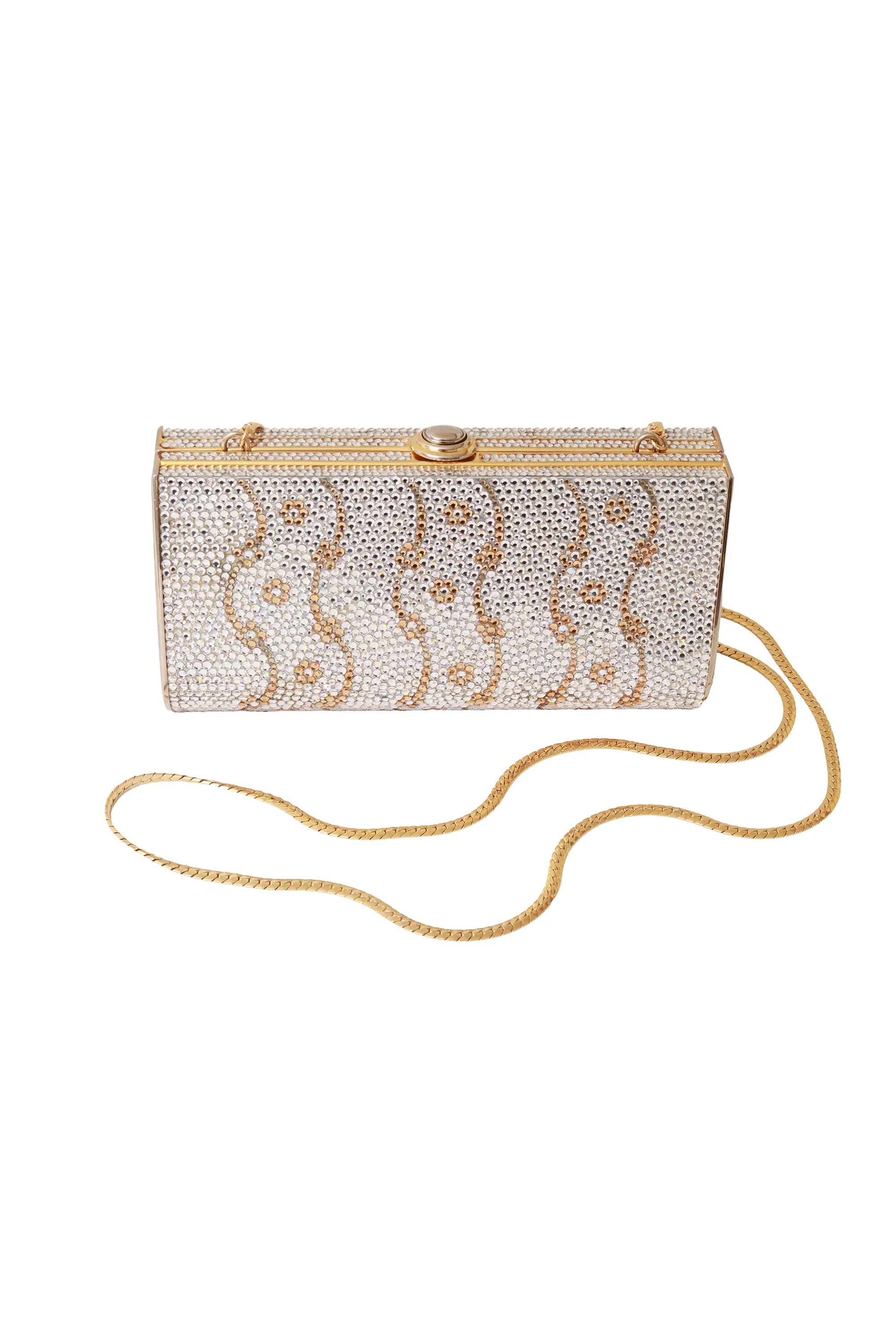 Rhinestone Metal Clutch Bag