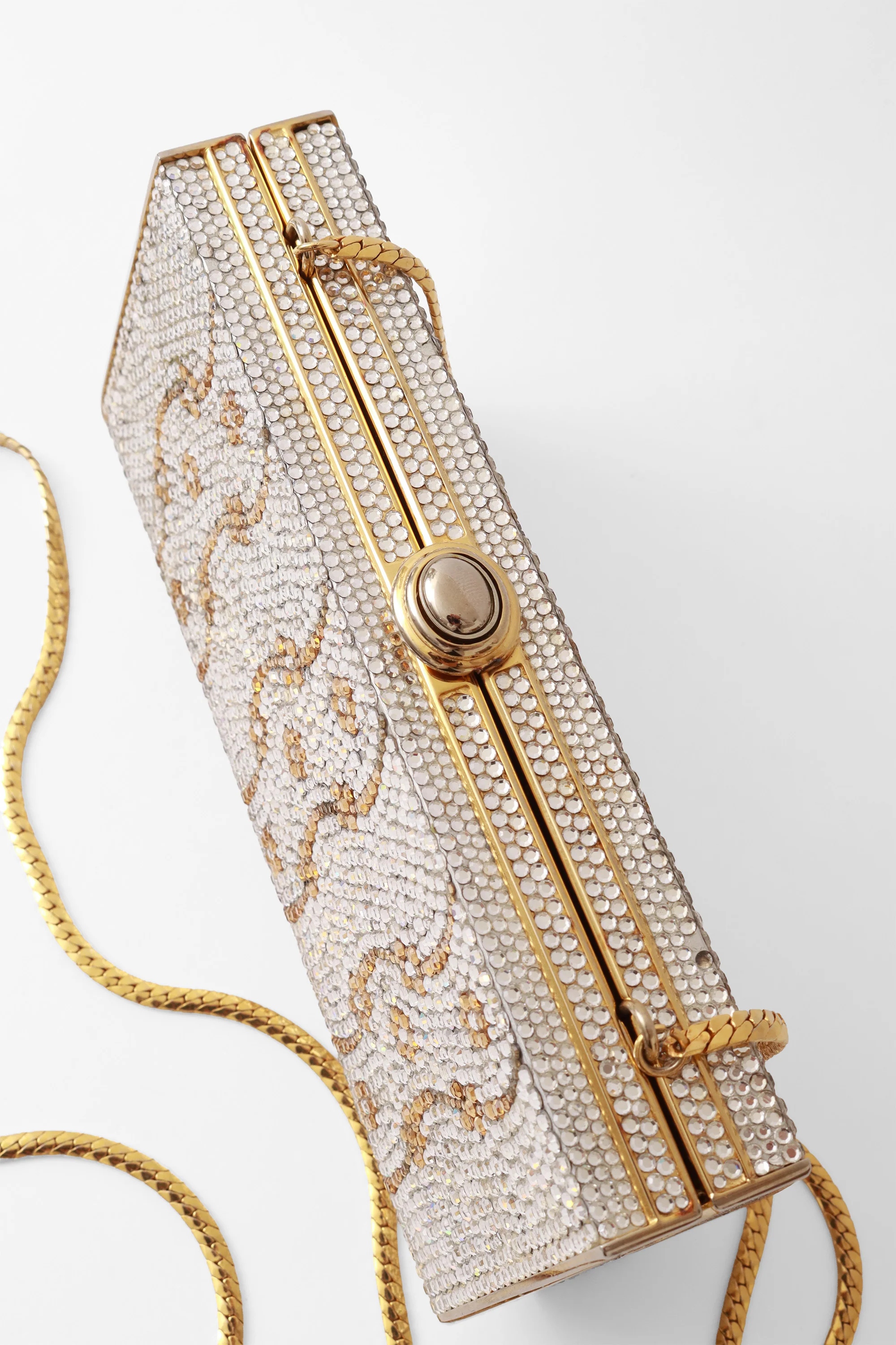 Rhinestone Metal Clutch Bag - Image 3