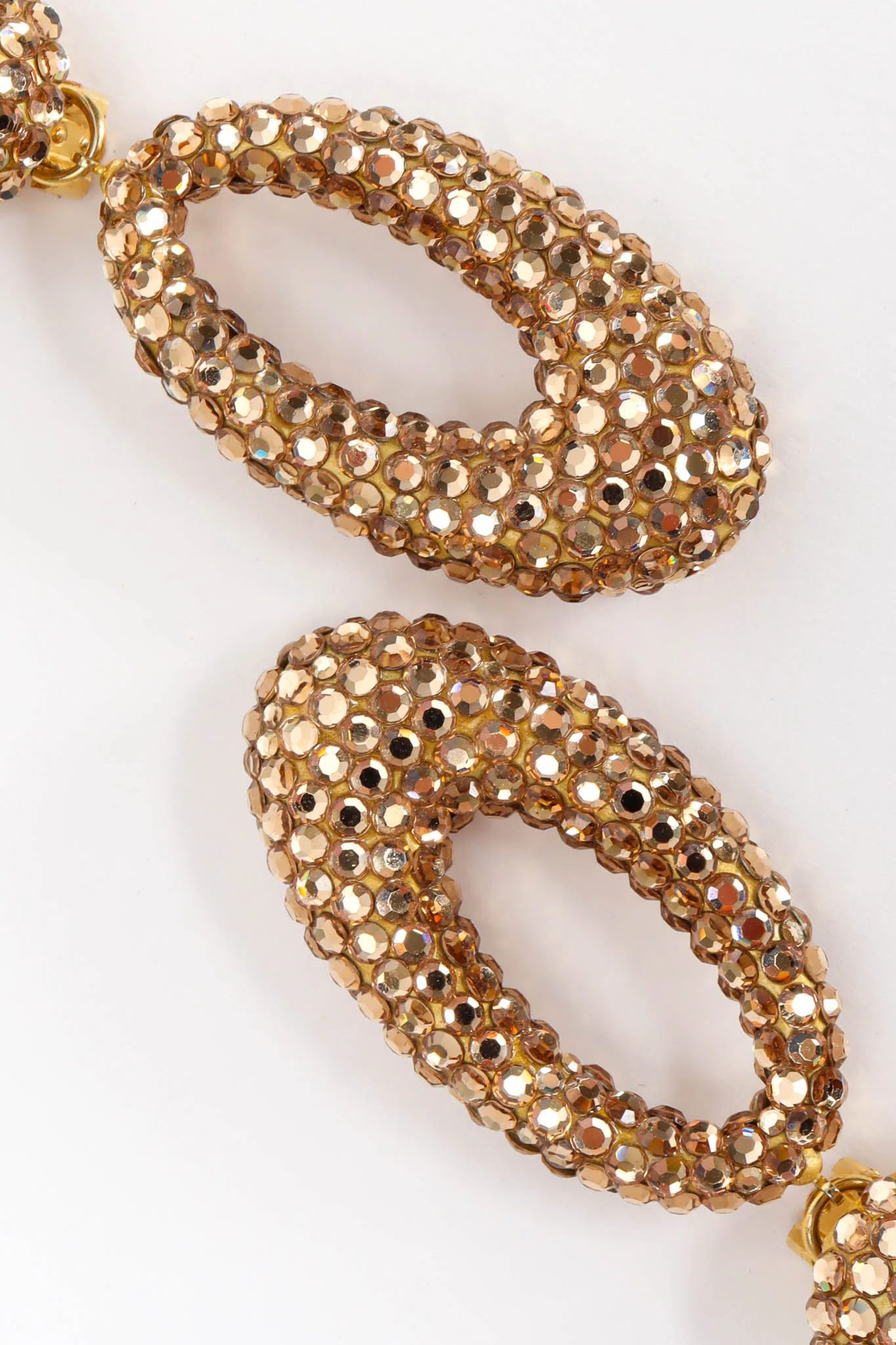 Rhinestone Oval Drop Earrings - Image 5